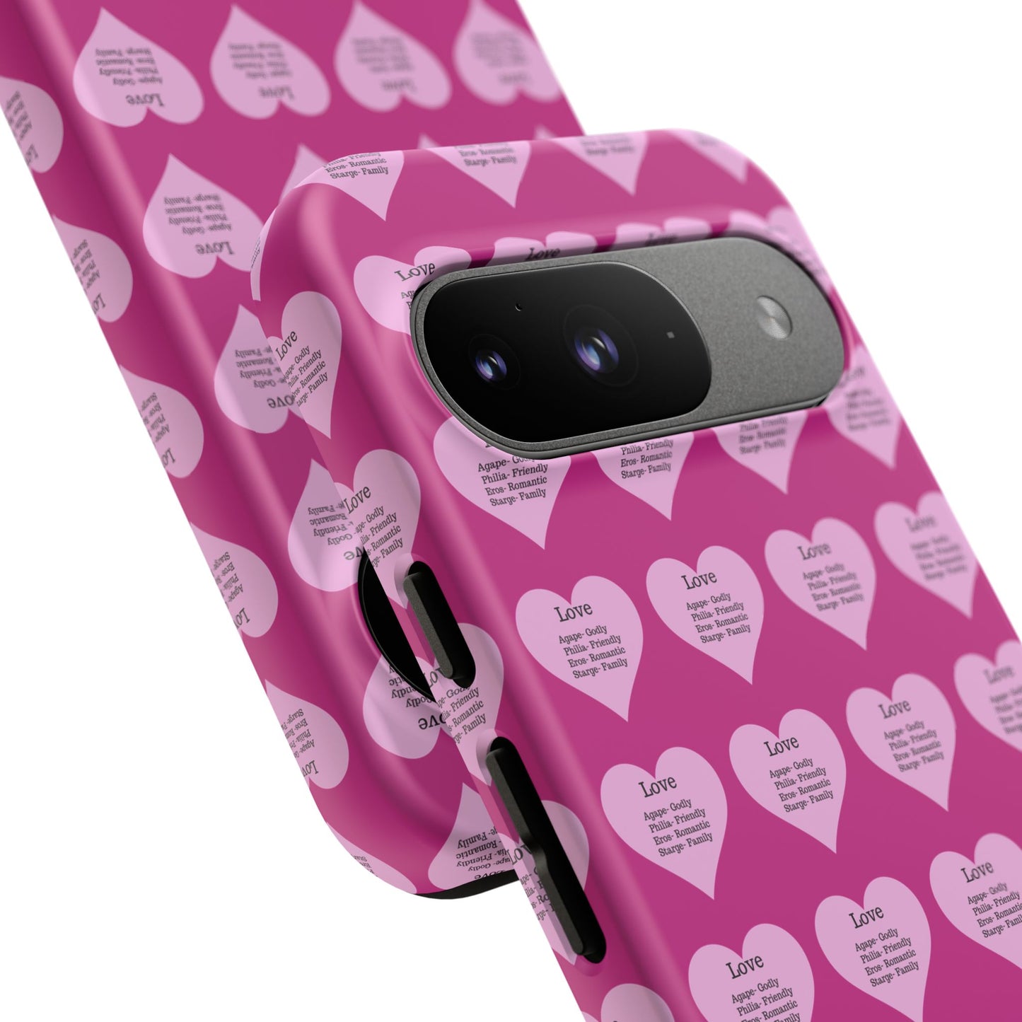 Hearts-A-Flutter Phone Case (iPhone, Google Pixel)(Pink)