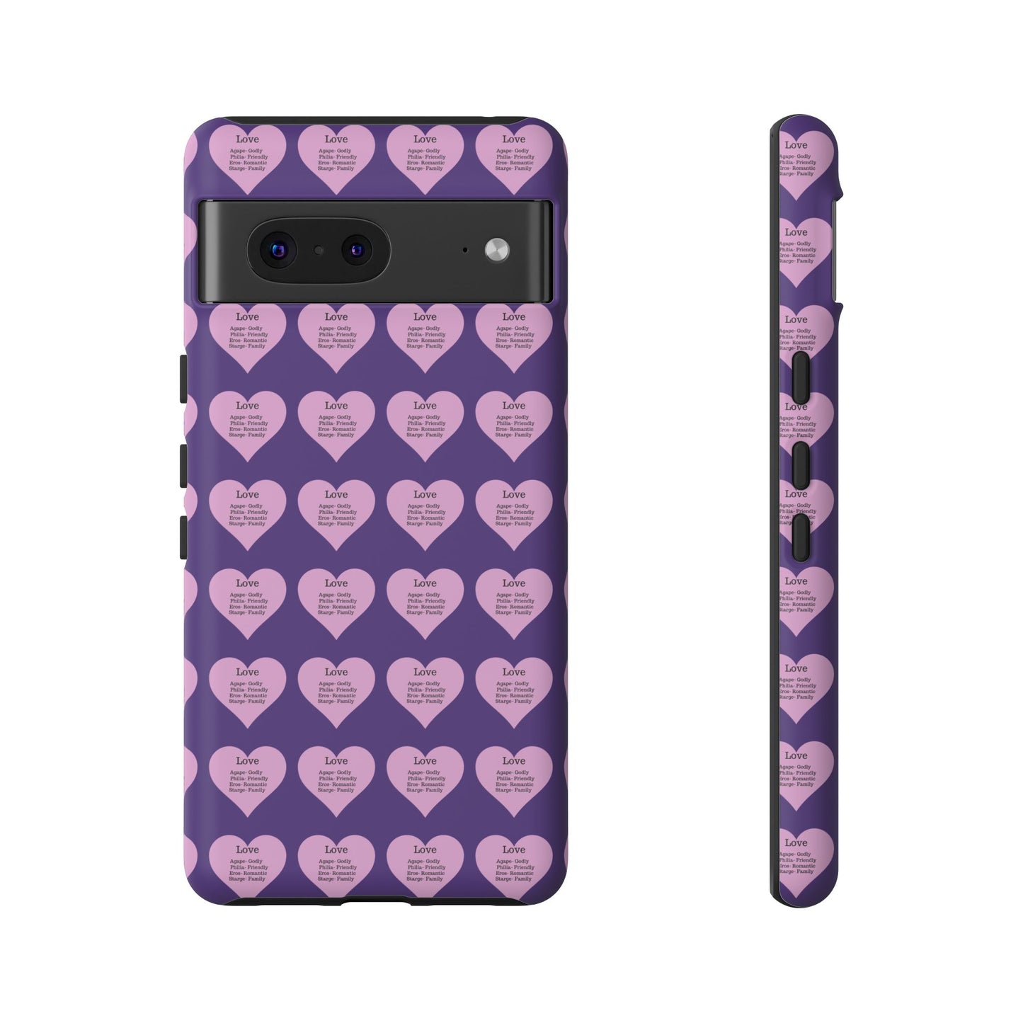 Hearts-A-Flutter Phone Case (iPhone, Google Pixel)(Purple)