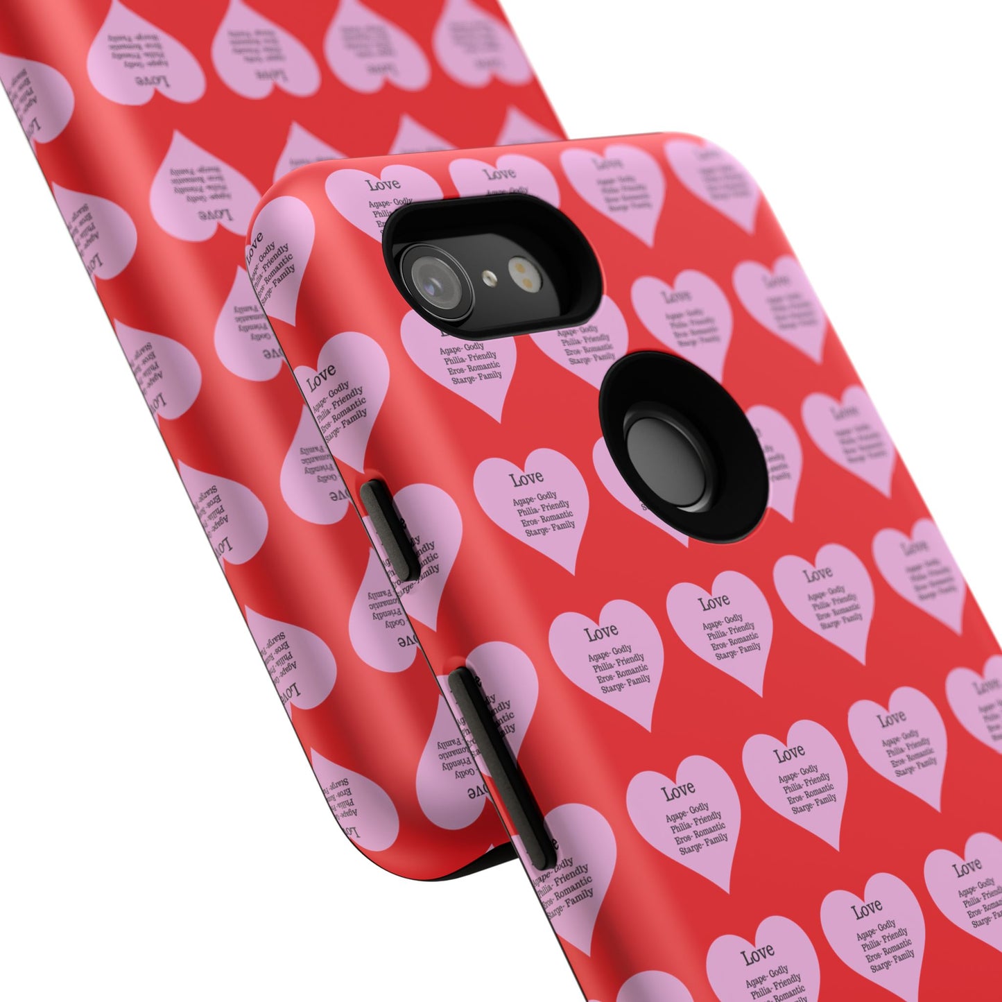 Hearts-A-Flutter Phone Case (iPhone, Google Pixel)(Red)