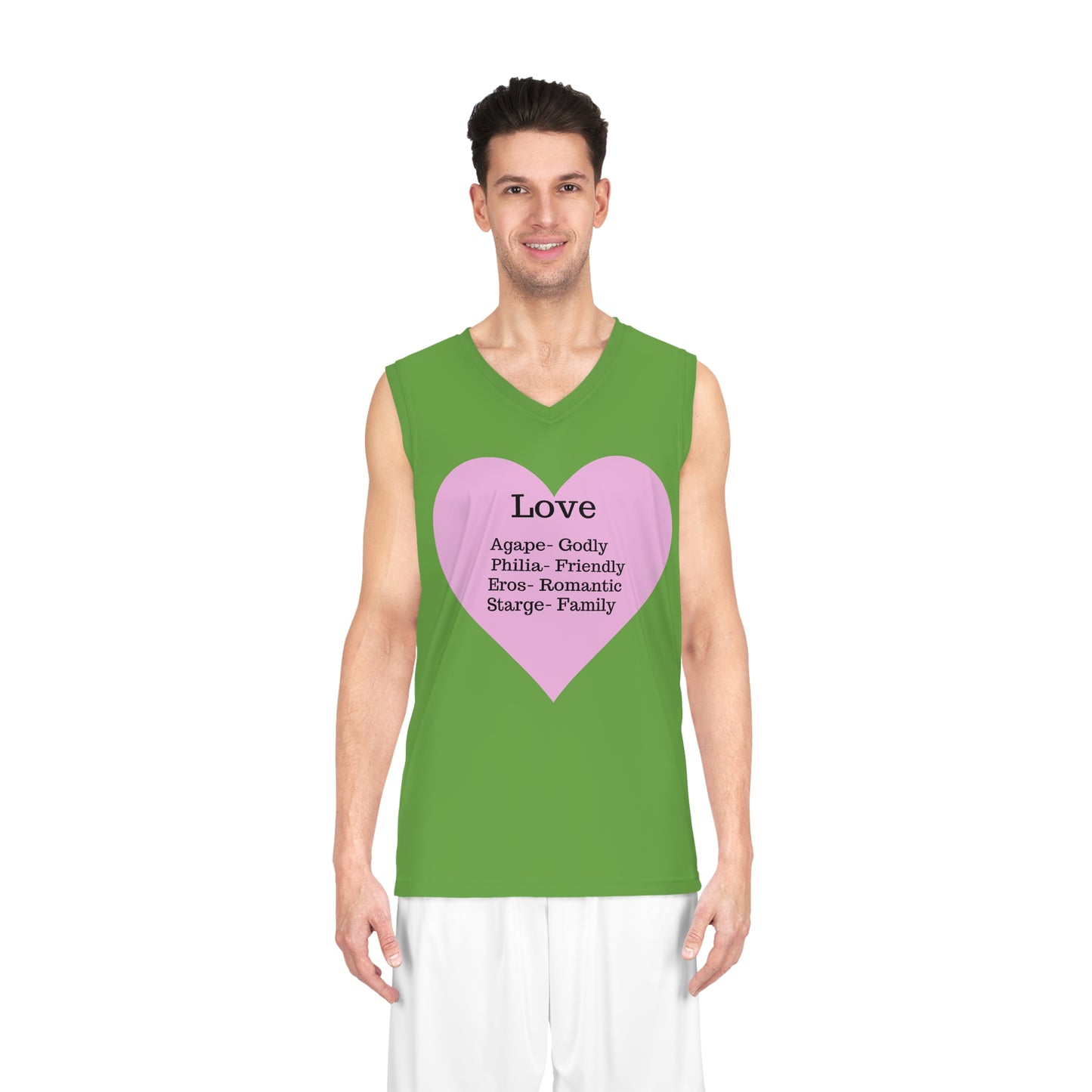 Love Heart Basketball Jersey (Green)