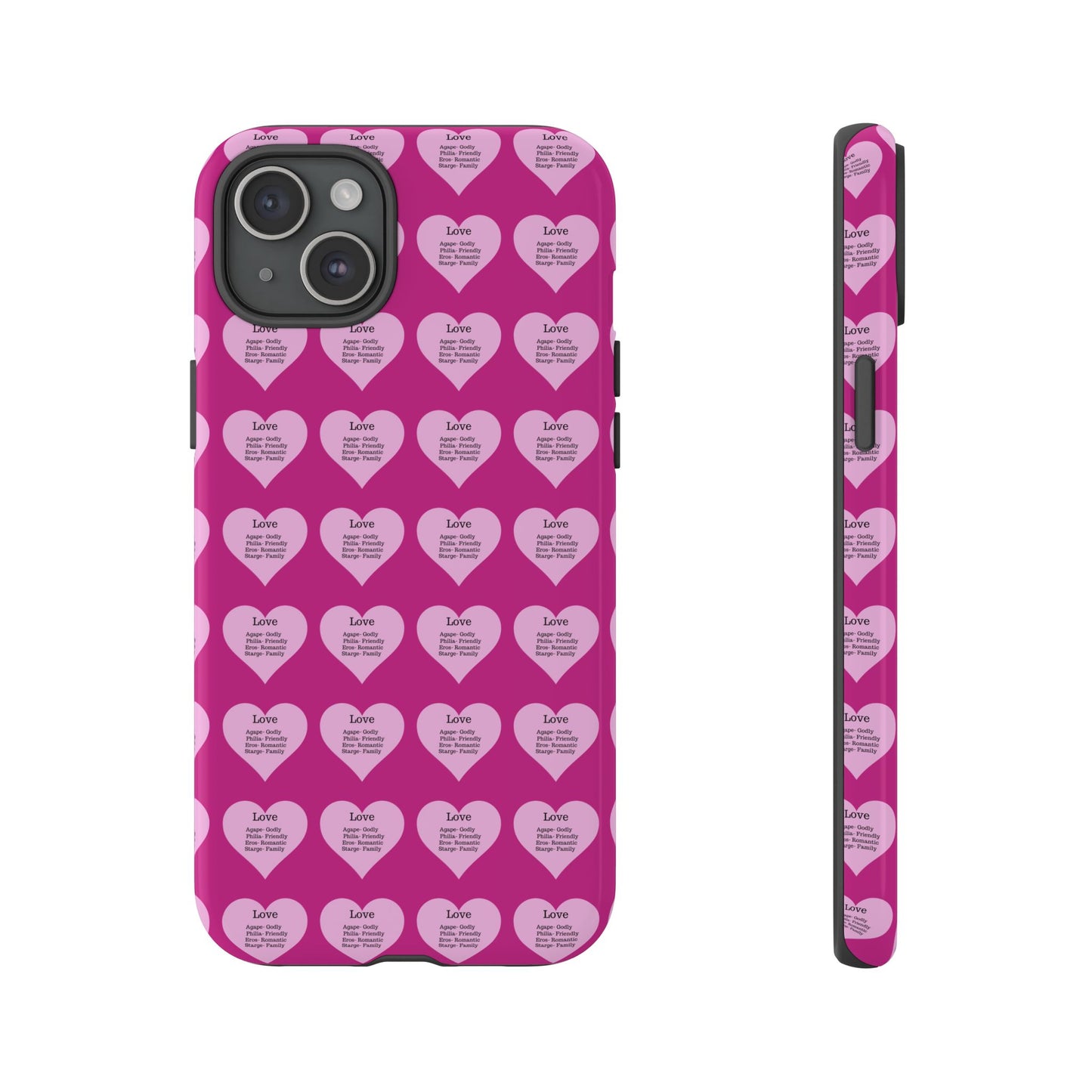 Hearts-A-Flutter Phone Case (iPhone, Google Pixel)(Pink)