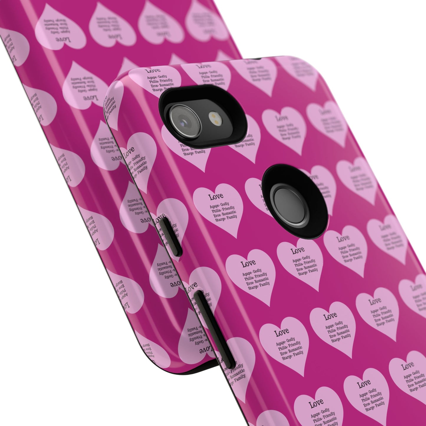 Hearts-A-Flutter Phone Case (iPhone, Google Pixel)(Pink)