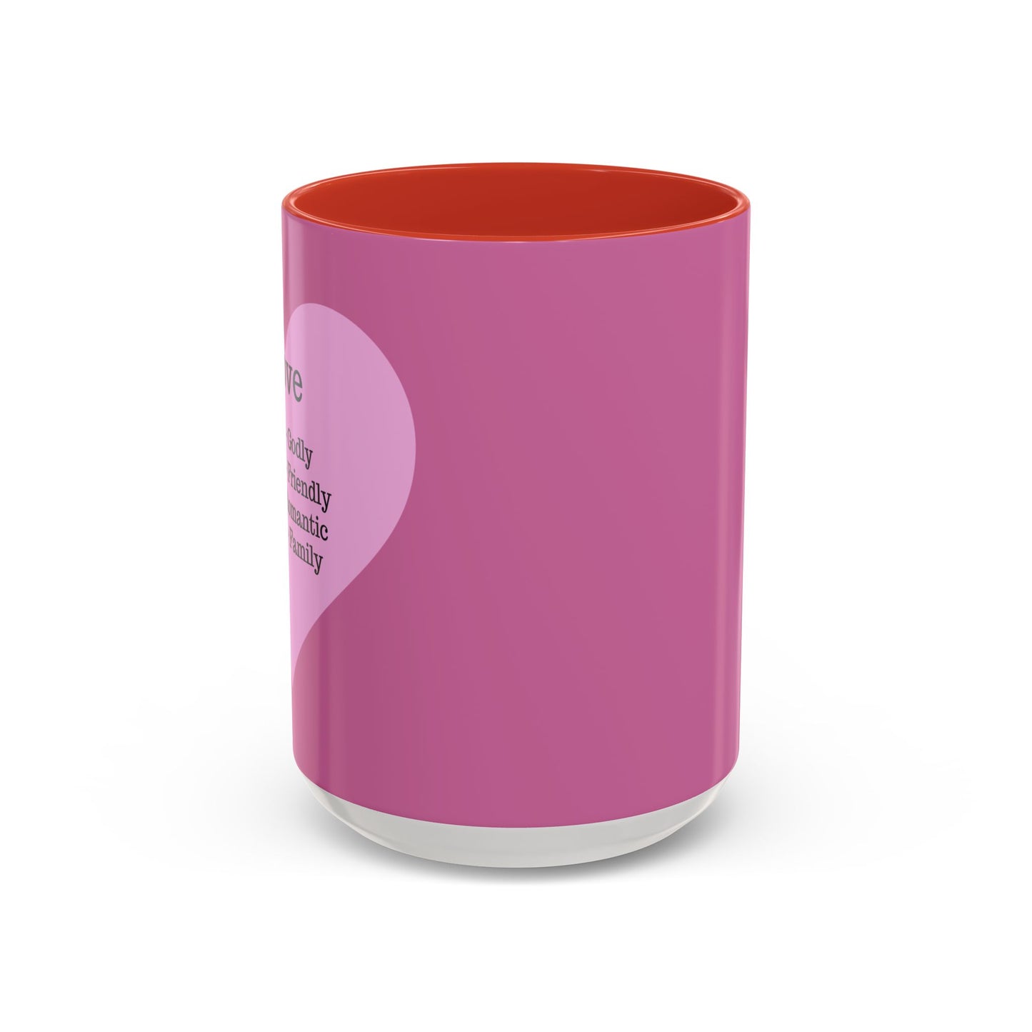 Charming Heart Accent Coffee Mug (Light pink)