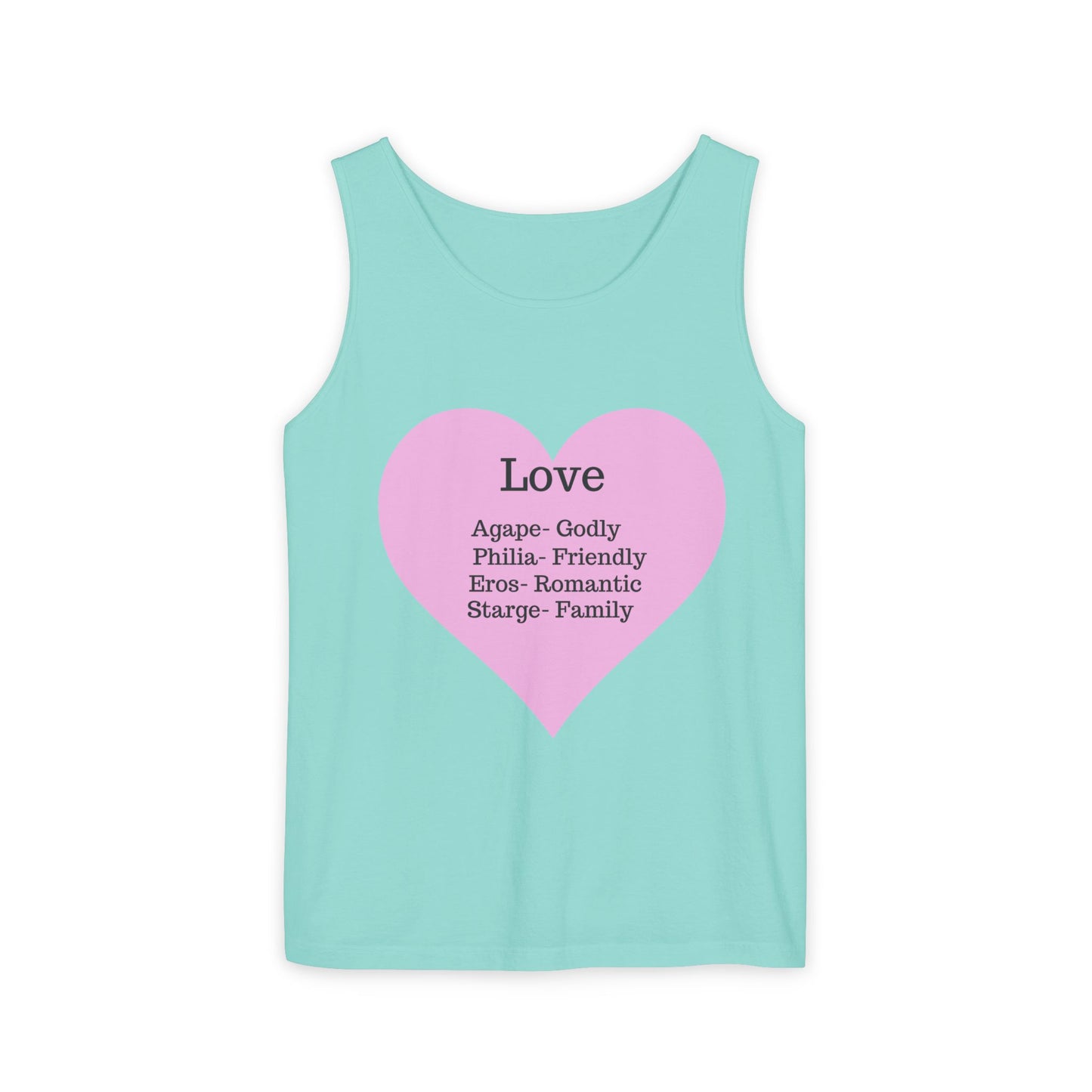Unisex "Love" Definitions Garment-Dyed Tank Top