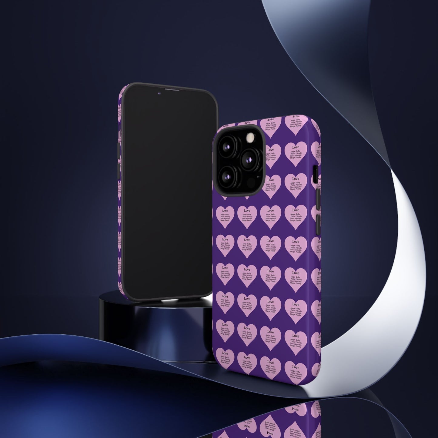 Hearts-A-Flutter Phone Case (iPhone, Google Pixel)(Purple)
