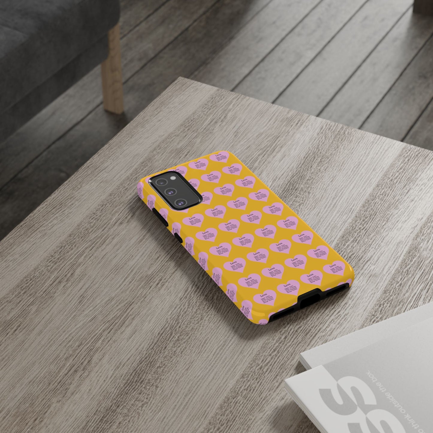 Hearts-A-Flutter Phone Case (Samsung)(Yellow)