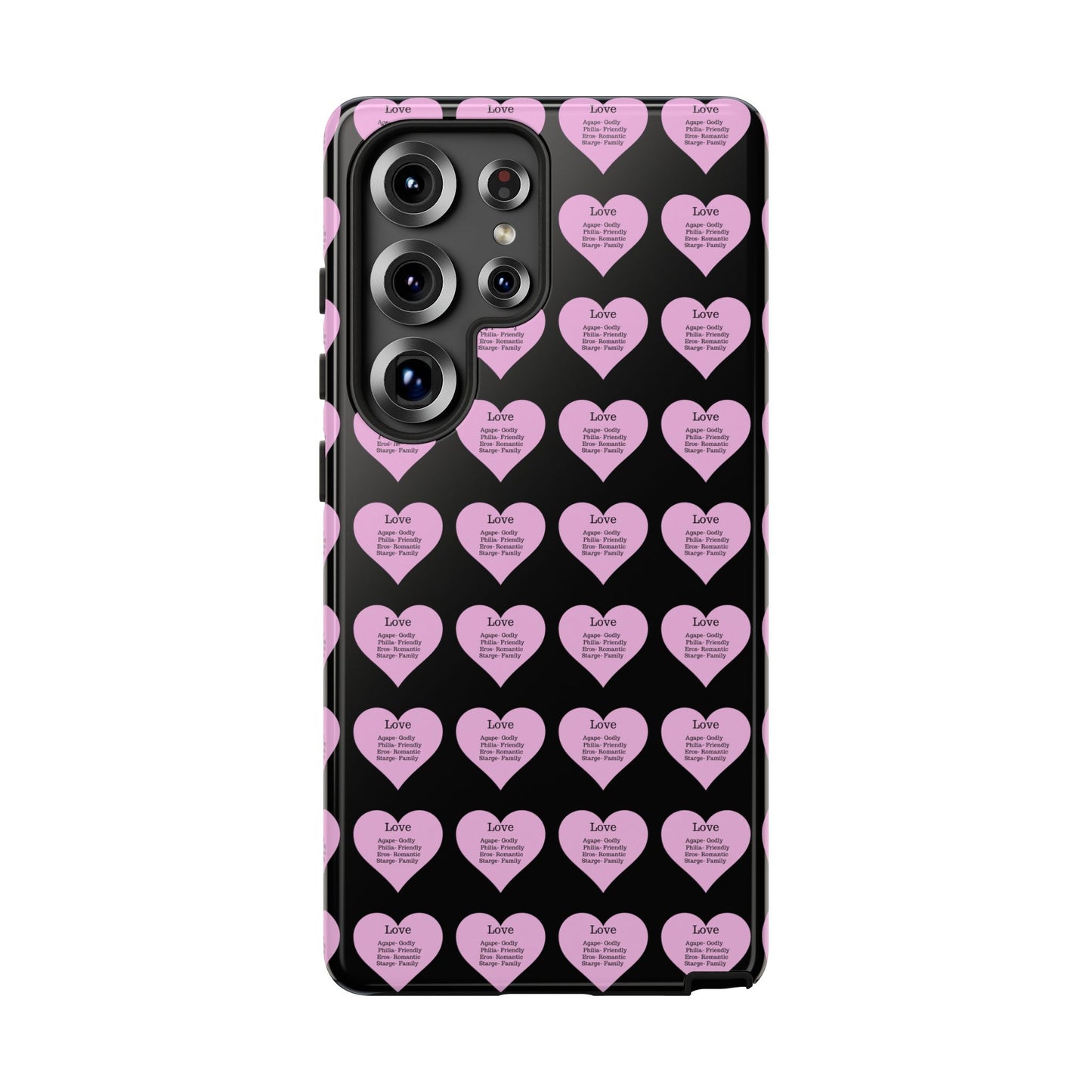 Hearts-A-Flutter Phone Case (Samsung)(Black)