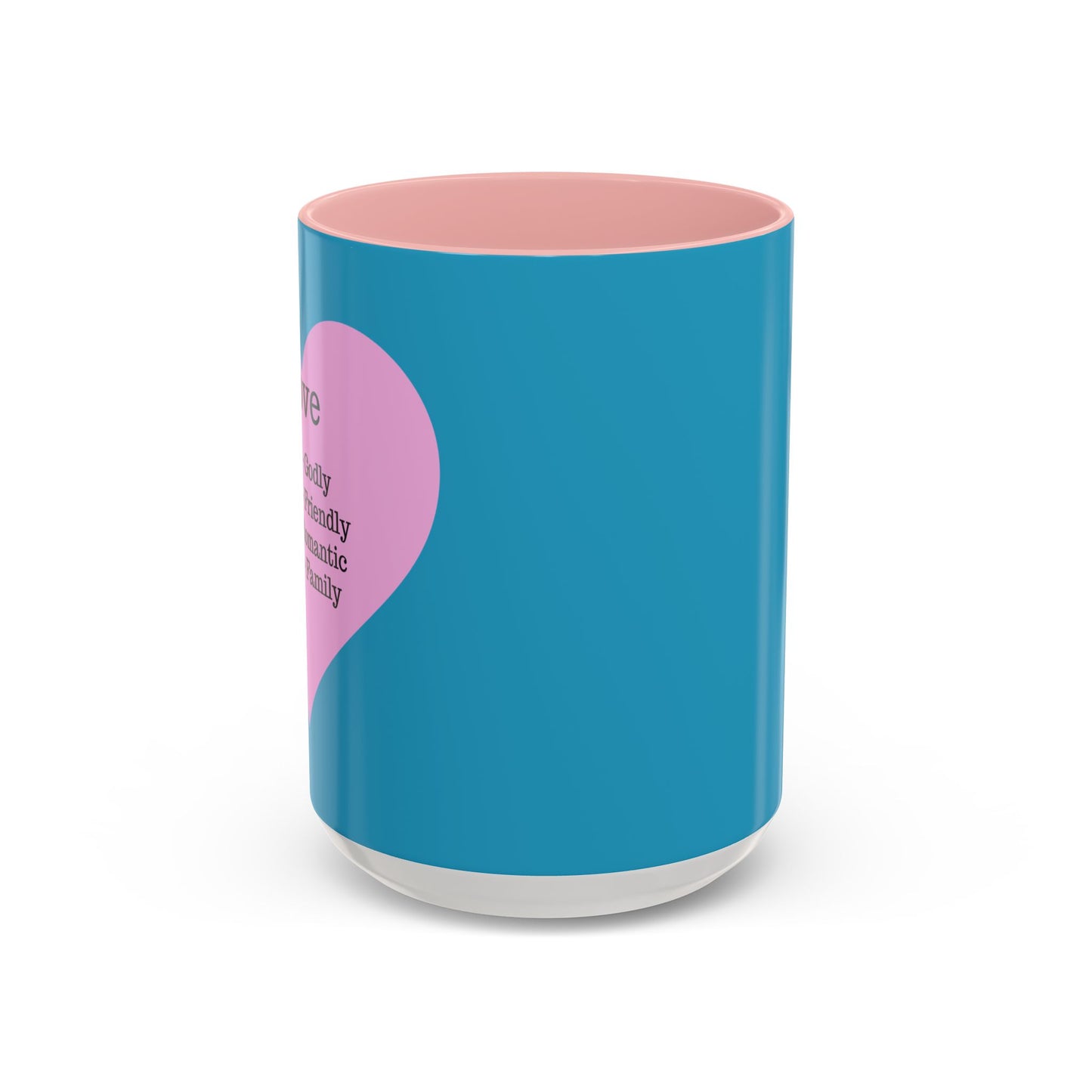 Charming Heart Accent Coffee Mug (Turquoise)