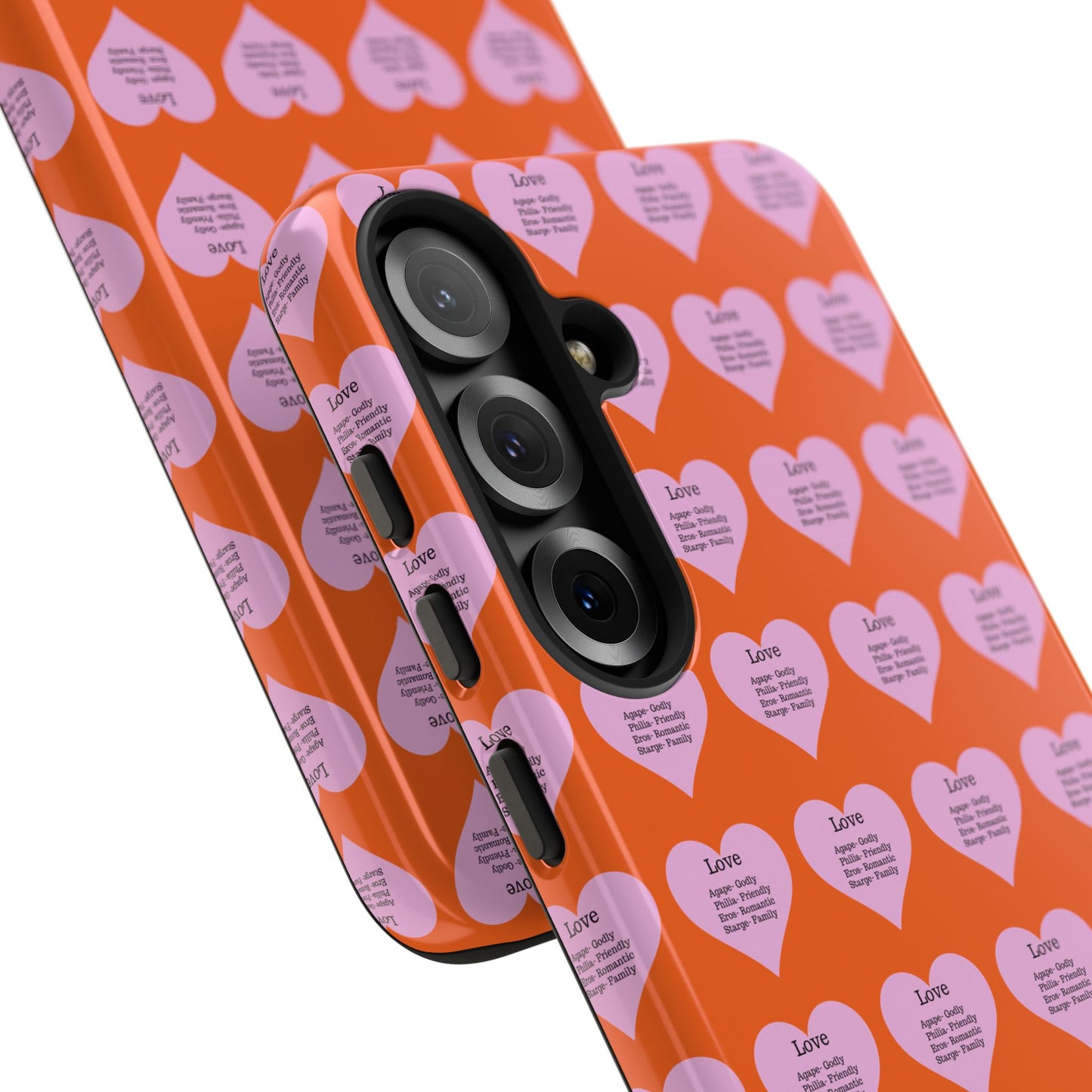 Hearts-A-Flutter Phone Case (Samsung)(Orange)