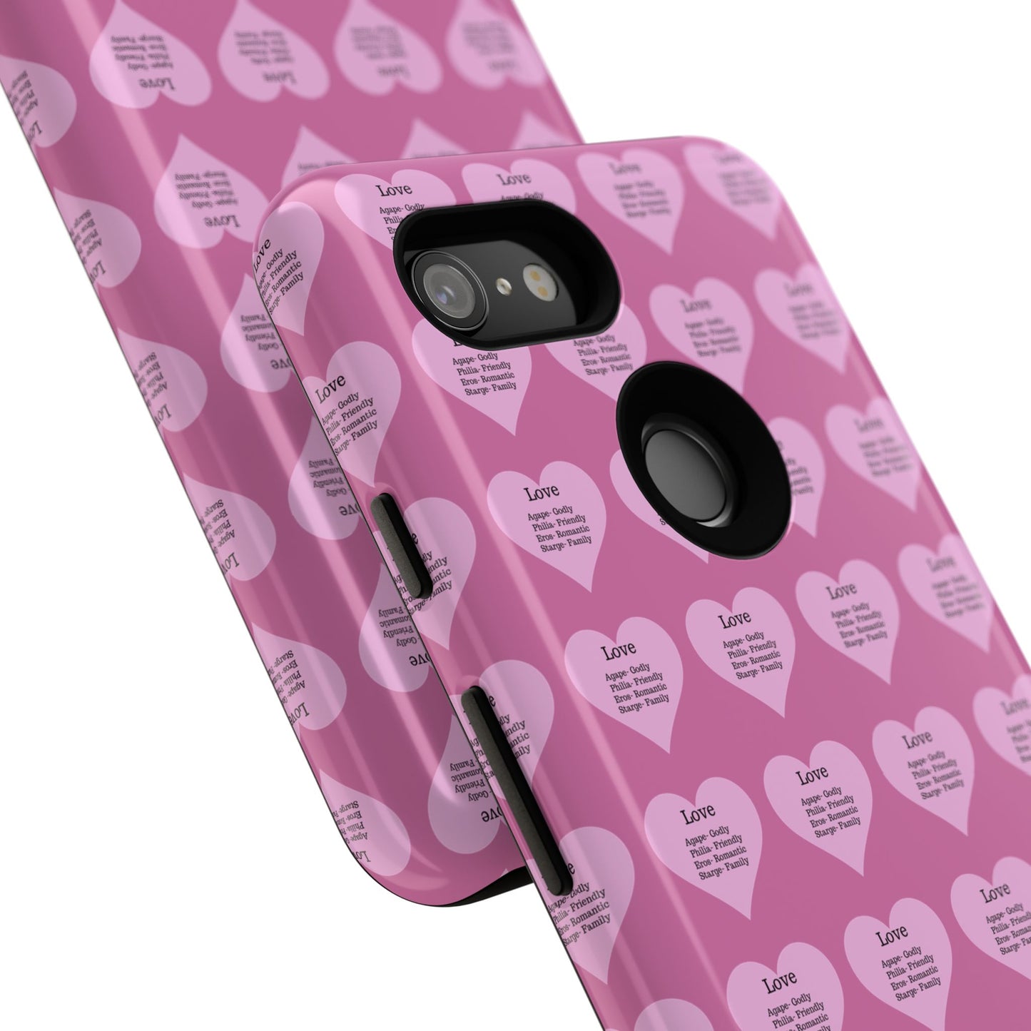 Hearts-A-Flutter Phone Case (iPhone, Google Pixel)(Light pink)