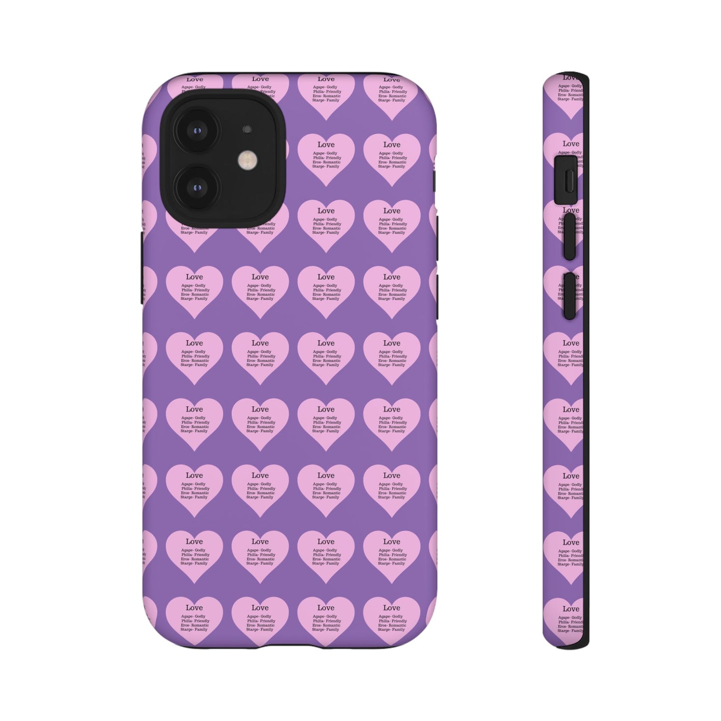 Hearts-A-Flutter Phone Case (iPhone, Google Pixel)(Light purple)