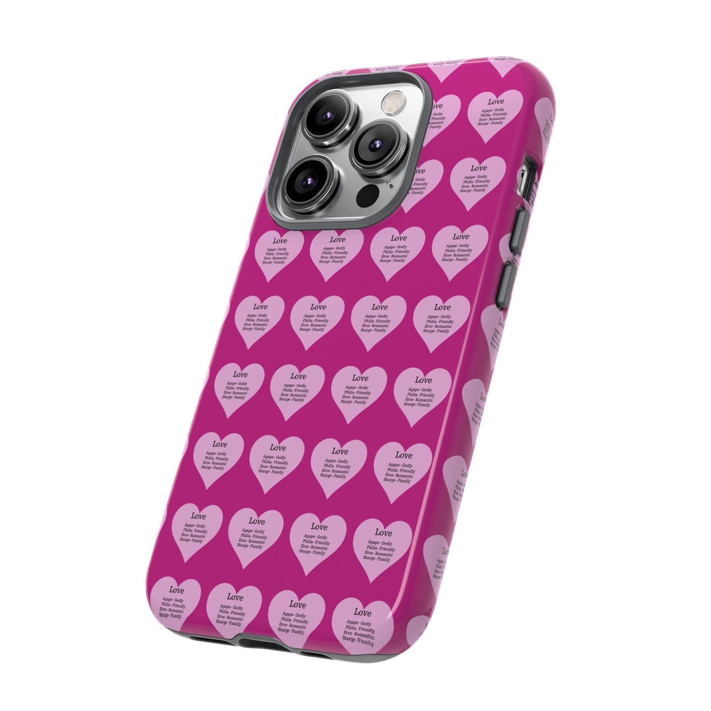 Hearts-A-Flutter Phone Case (iPhone, Google Pixel)(Pink)