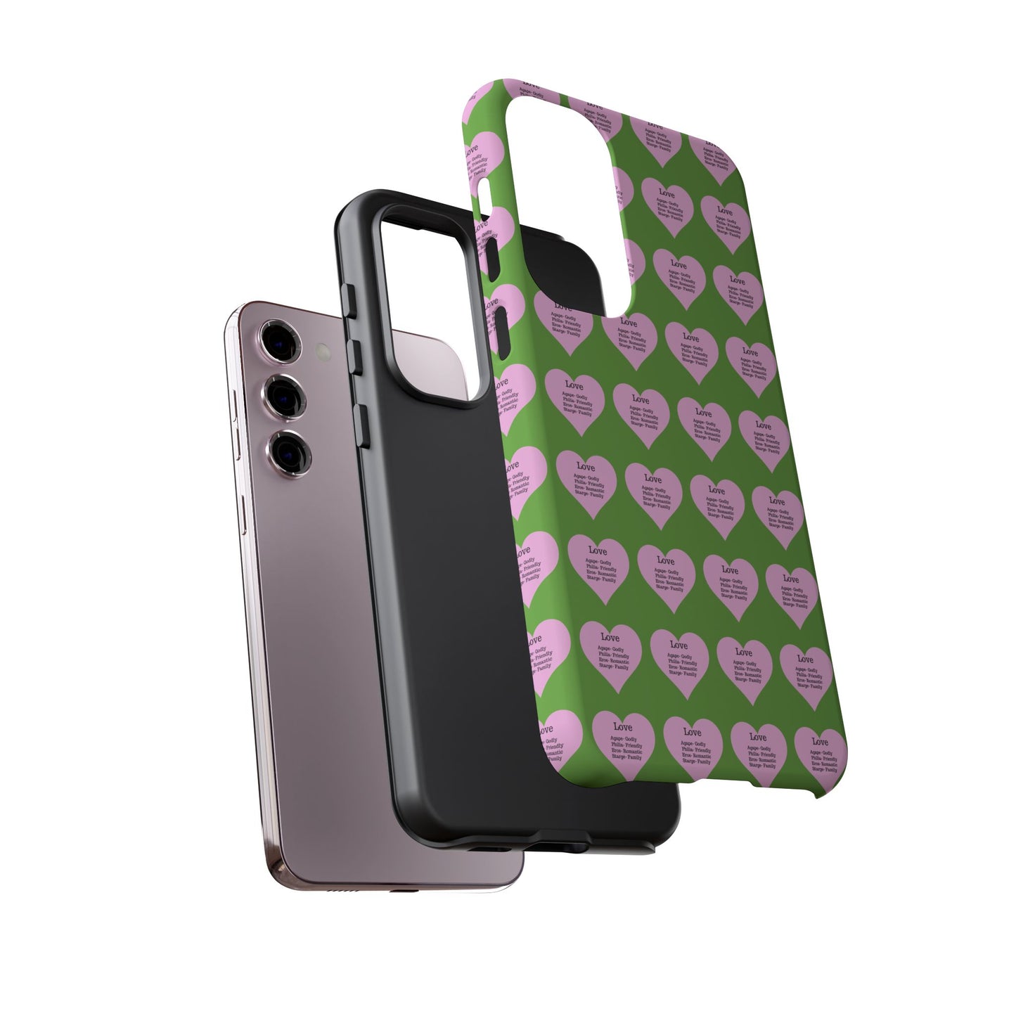 Hearts-A-Flutter Phone Case (Samsung)(Green)