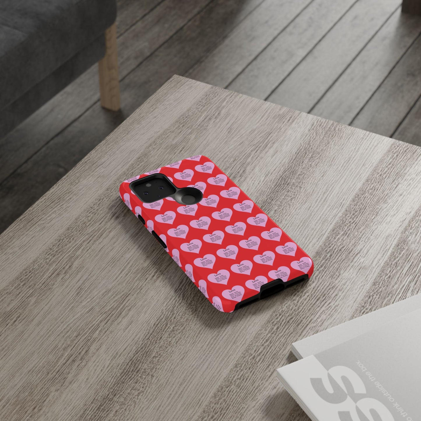 Hearts-A-Flutter Phone Case (iPhone, Google Pixel)(Red)