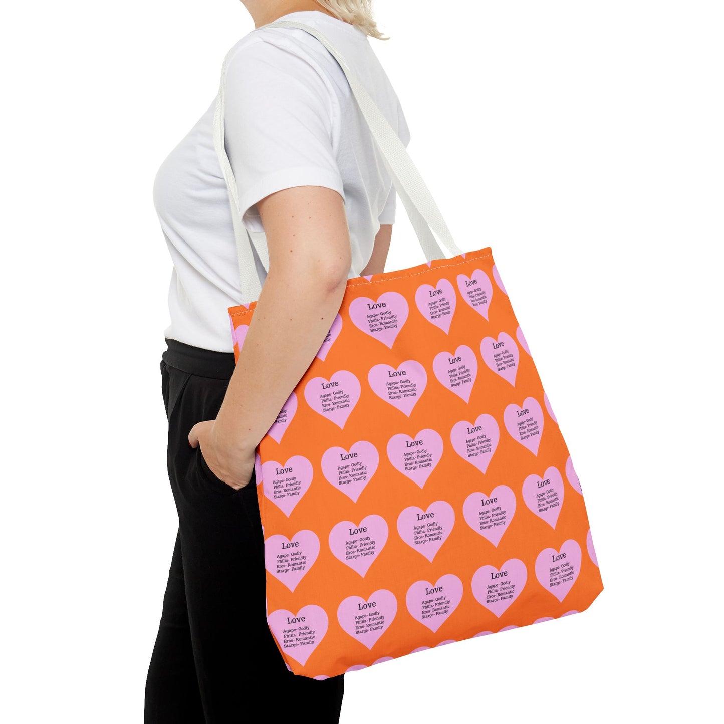 Pink Hearts Tote Bag (Crusta)