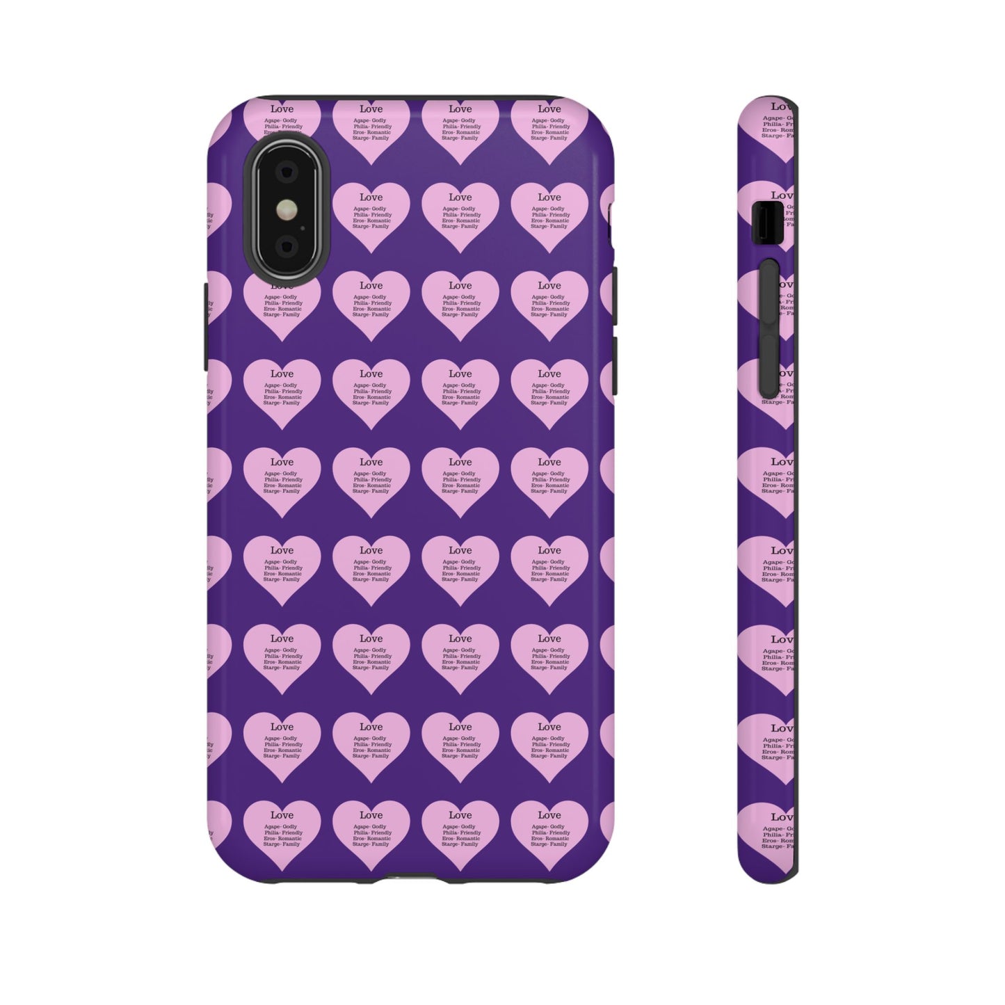 Hearts-A-Flutter Phone Case (iPhone, Google Pixel)(Purple)
