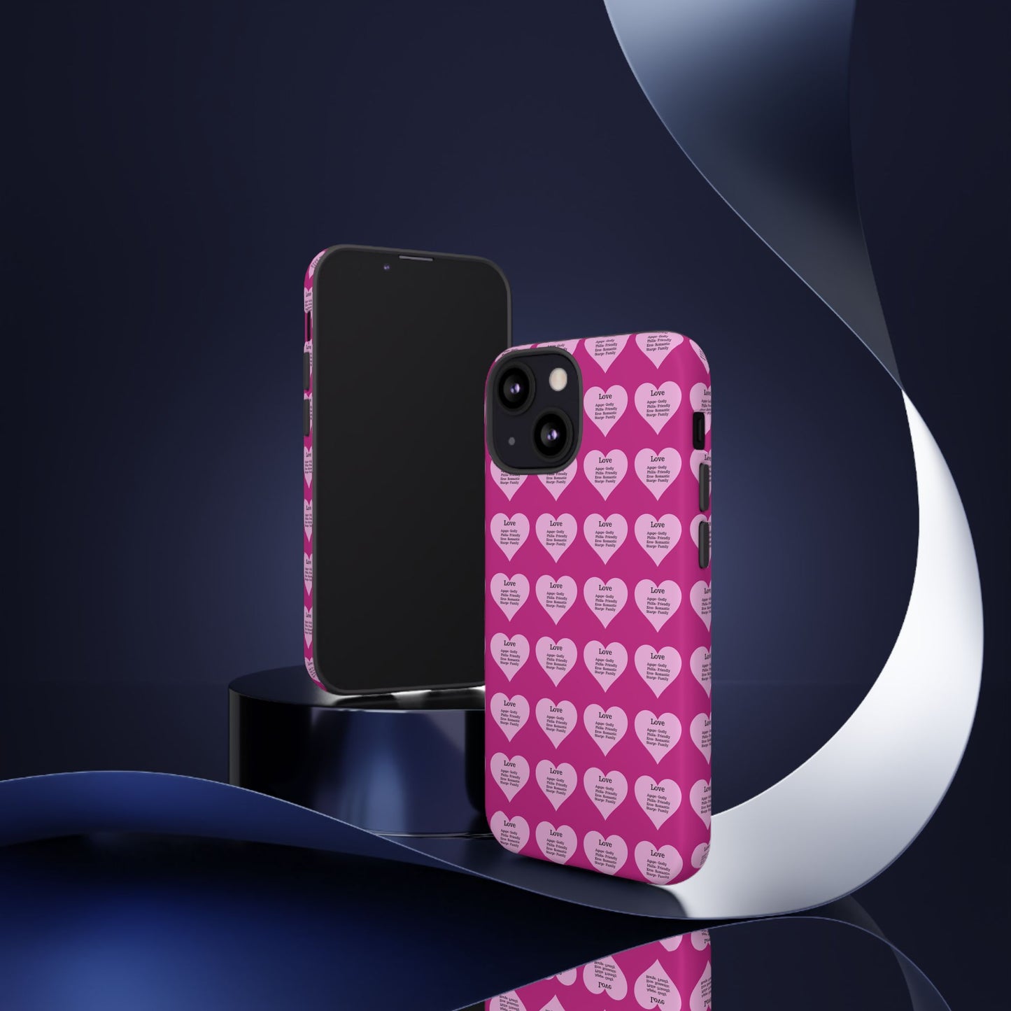 Hearts-A-Flutter Phone Case (iPhone, Google Pixel)(Pink)