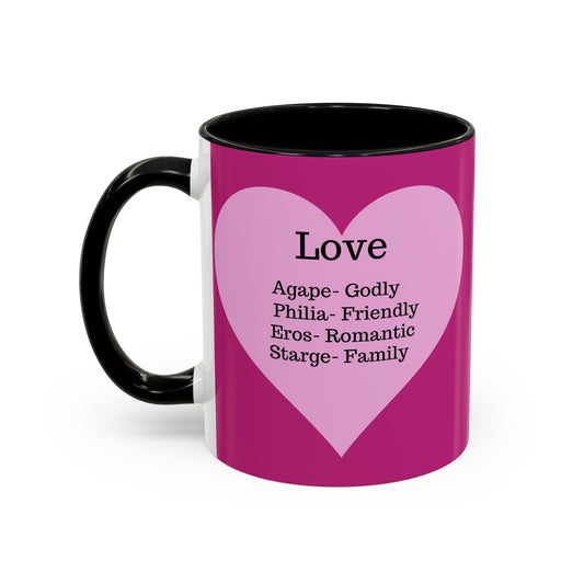 Charming Heart Accent Coffee Mug (Pink)