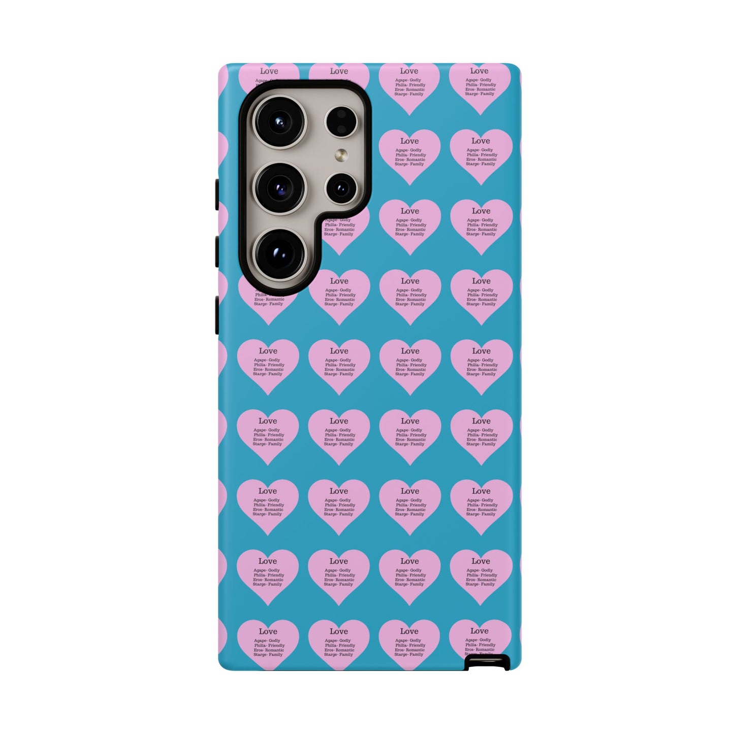 Hearts-A-Flutter Phone Case (Samsung)(Turquoise)