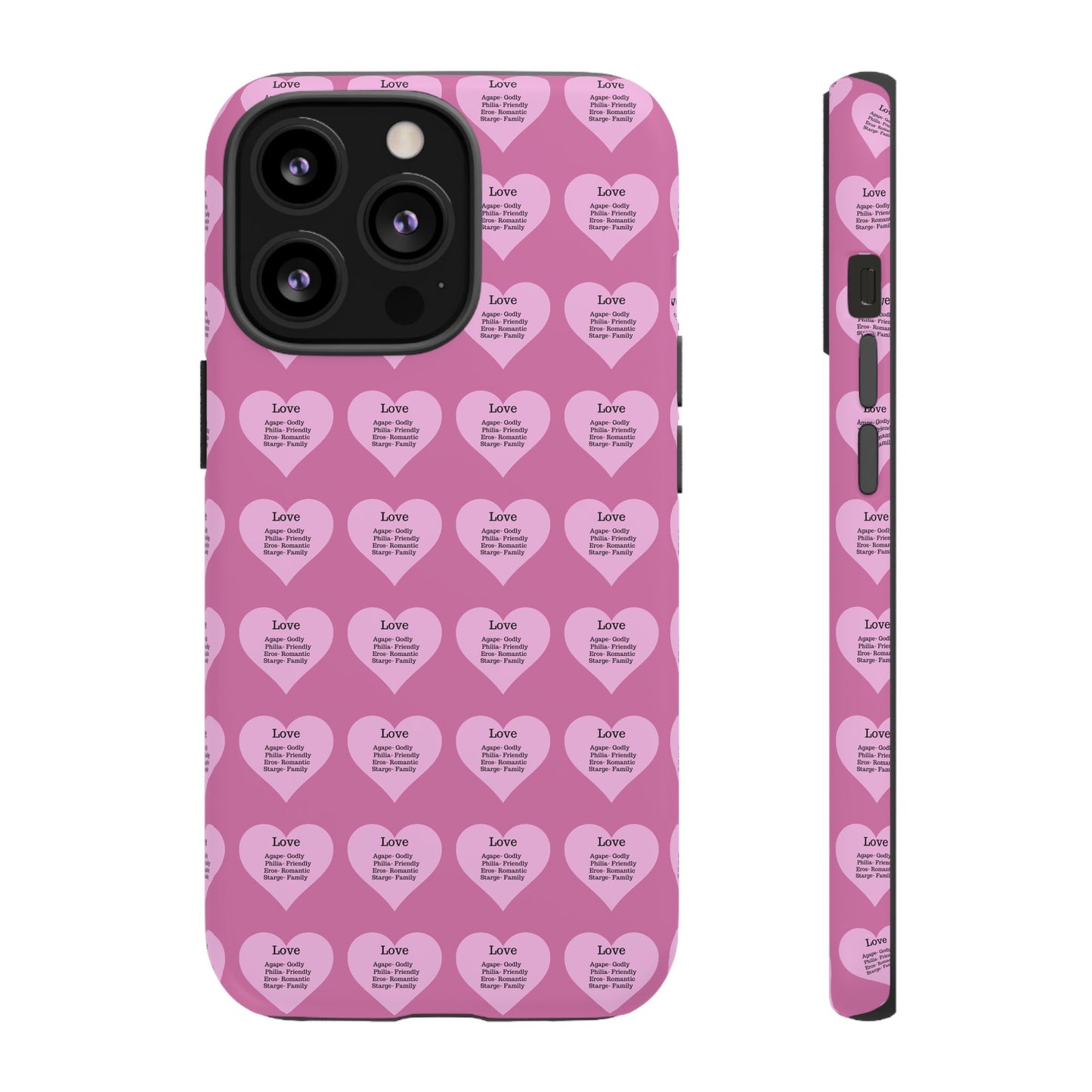 Hearts-A-Flutter Phone Case (iPhone, Google Pixel)(Light pink)