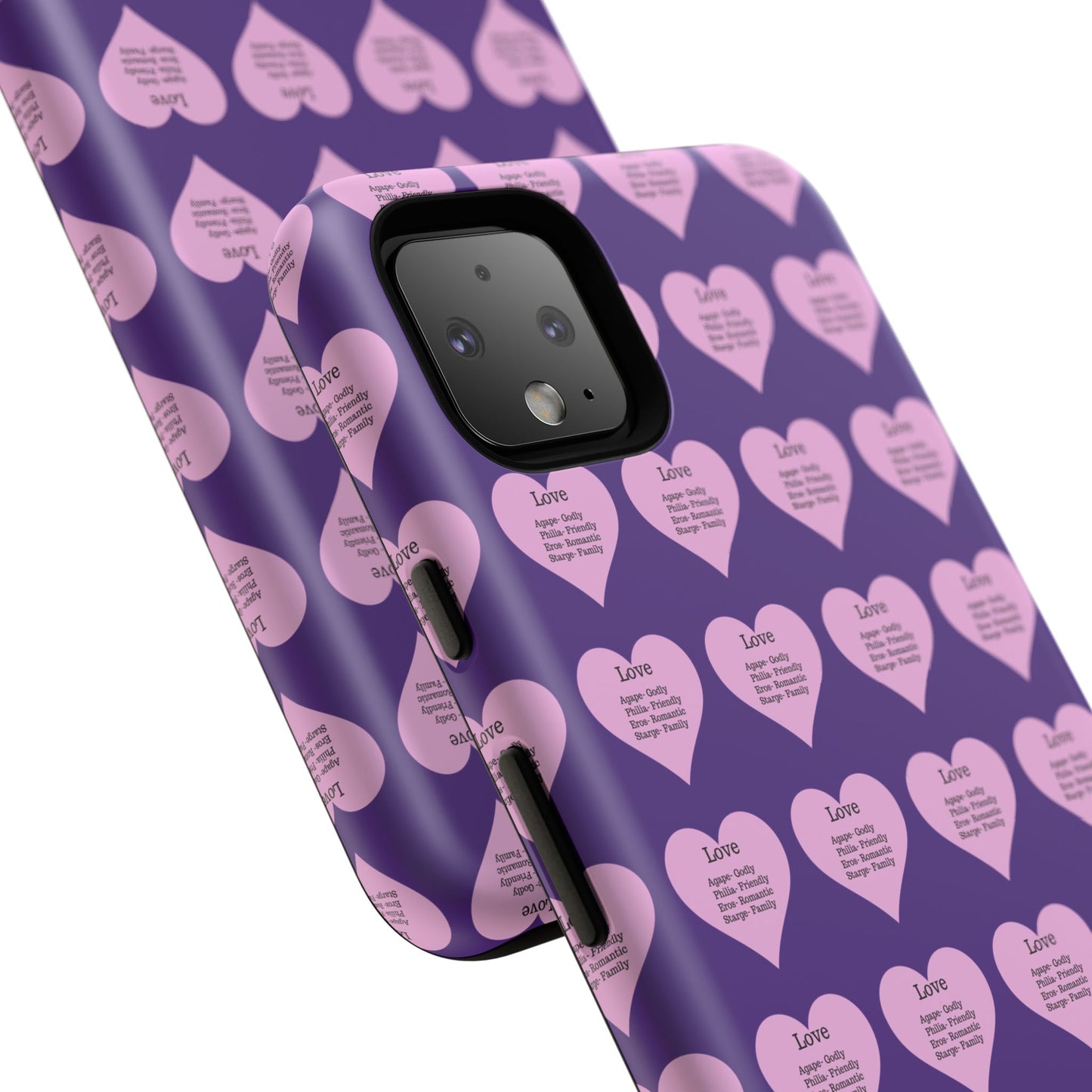 Hearts-A-Flutter Phone Case (iPhone, Google Pixel)(Purple)