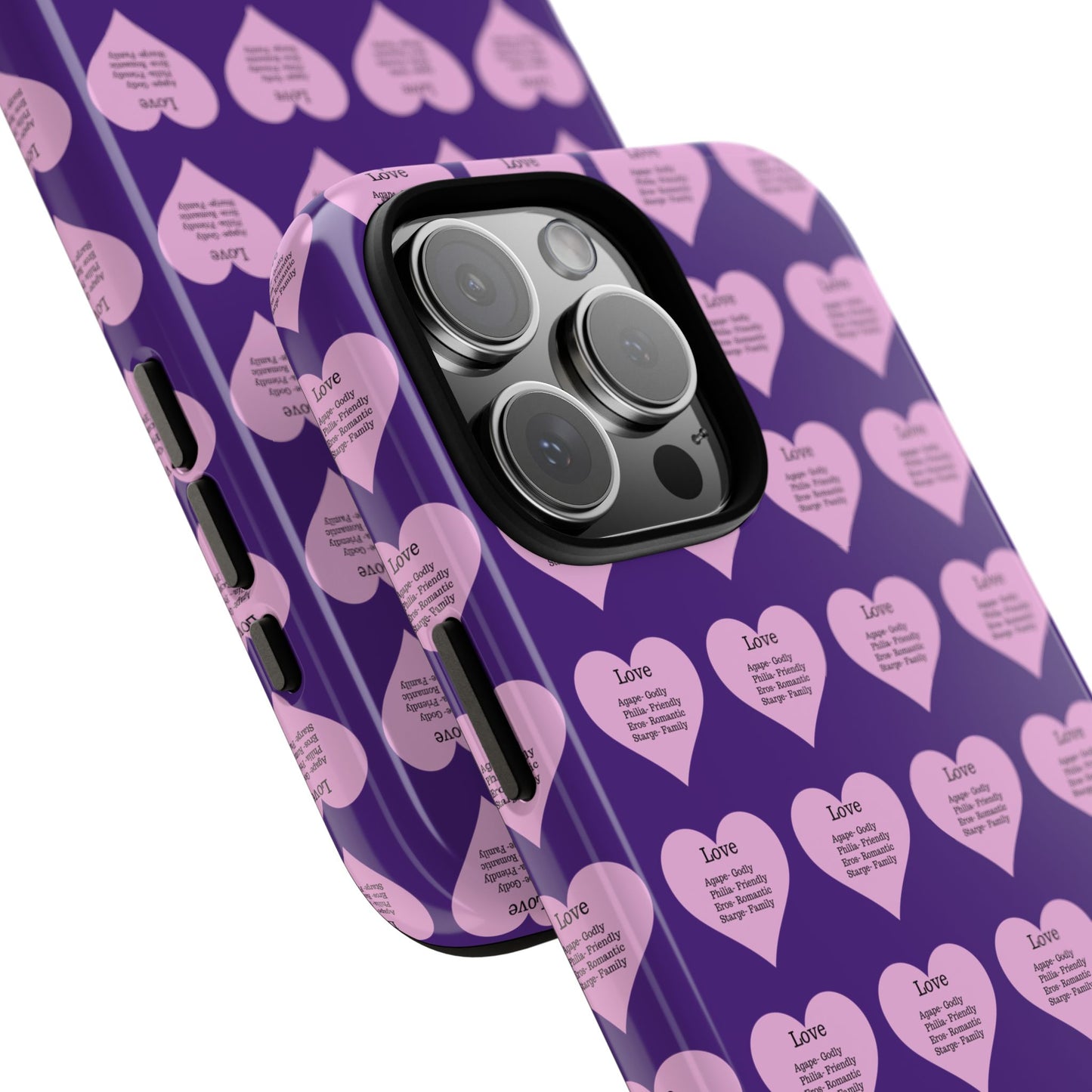 Hearts-A-Flutter Phone Case (iPhone, Google Pixel)(Purple)