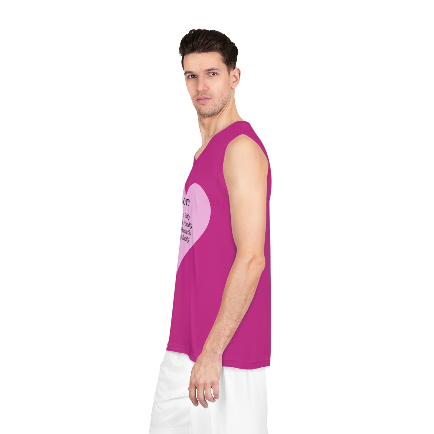 Love Heart Basketball Jersey (Pink)