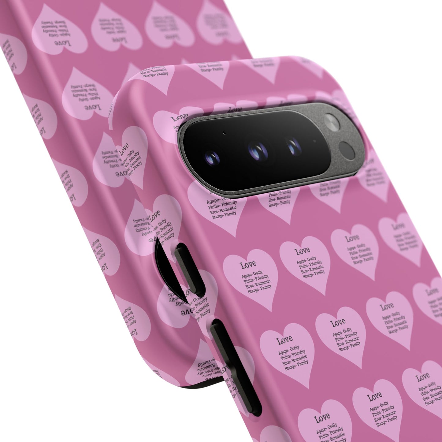 Hearts-A-Flutter Phone Case (iPhone, Google Pixel)(Light pink)