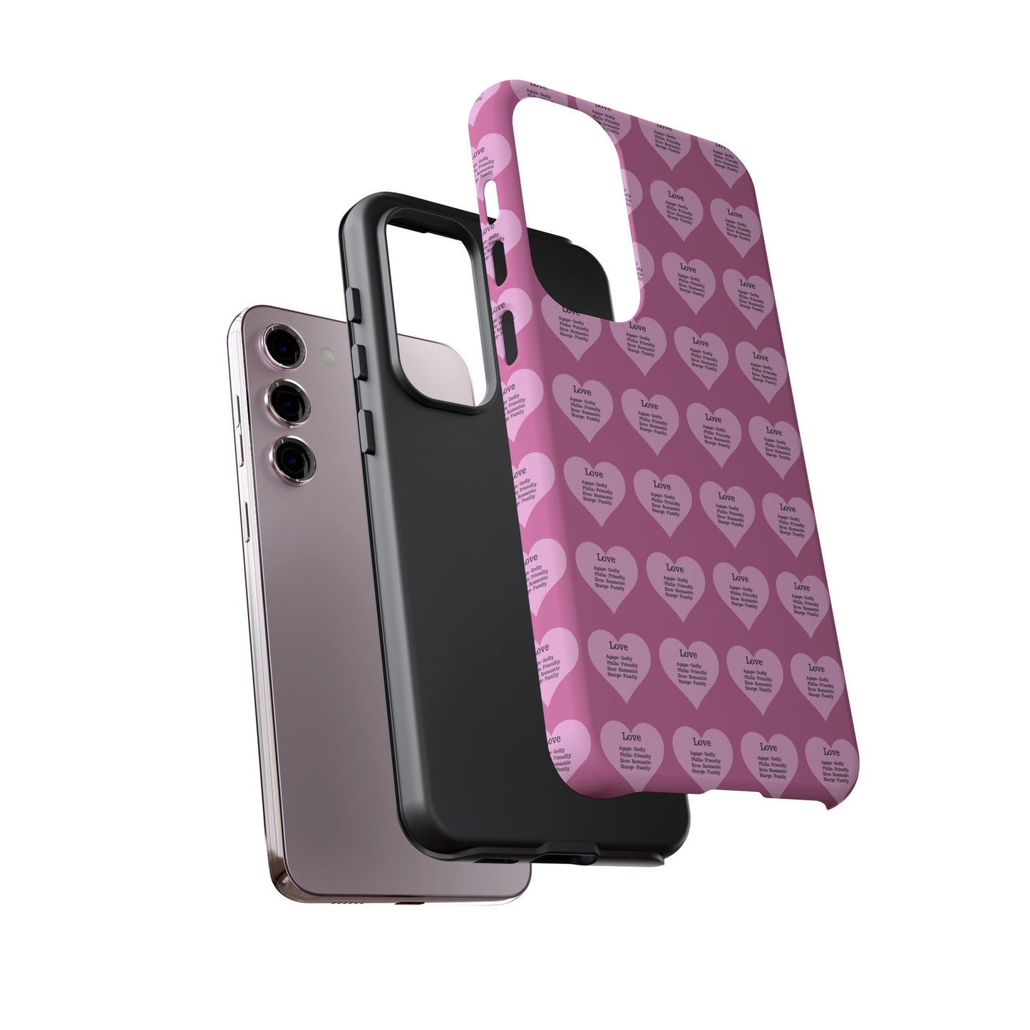 Hearts-A-Flutter Phone Case (Samsung)(Light pink)