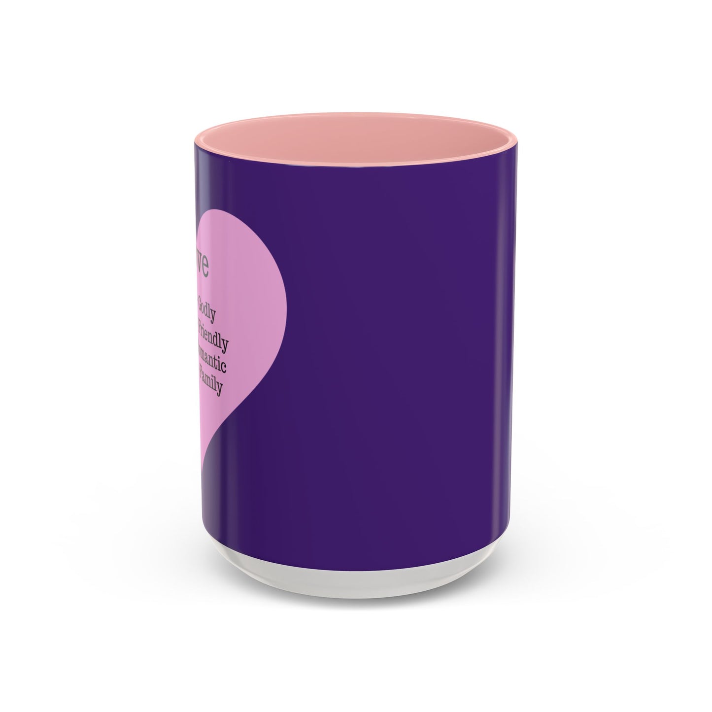 Charming Heart Accent Coffee Mug (Purple)