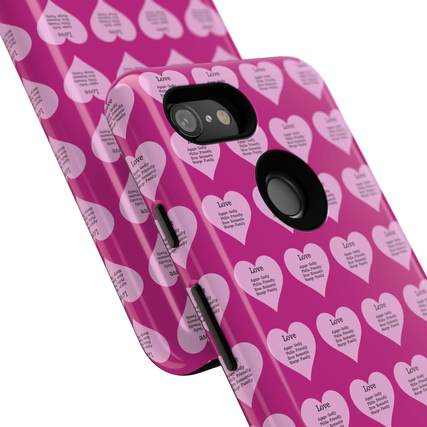 Hearts-A-Flutter Phone Case (iPhone, Google Pixel)(Pink)
