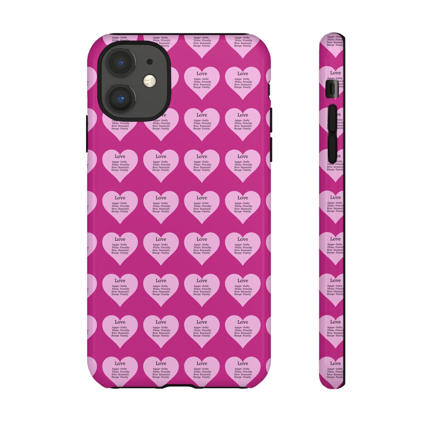 Hearts-A-Flutter Phone Case (iPhone, Google Pixel)(Pink)