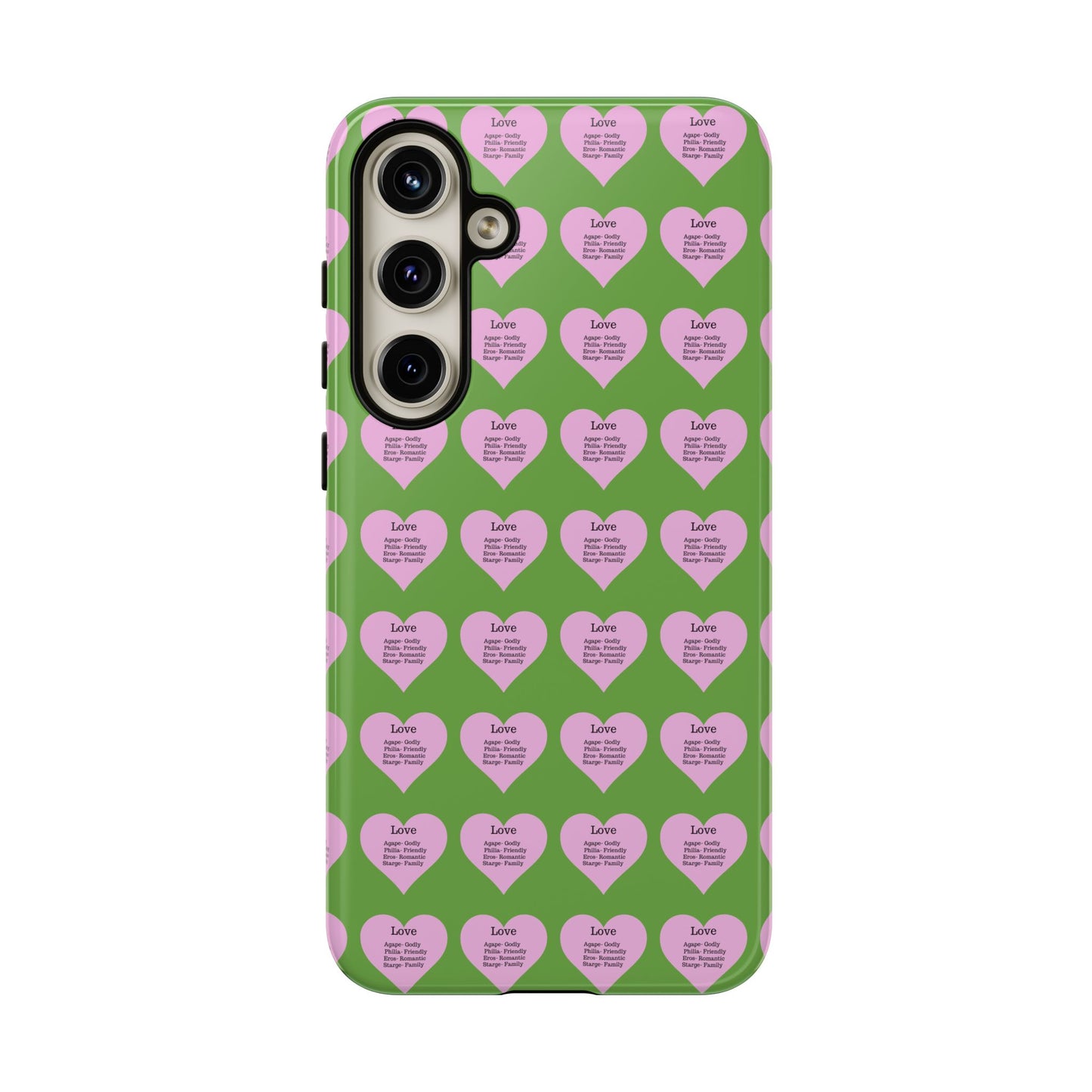 Hearts-A-Flutter Phone Case (Samsung)(Green)