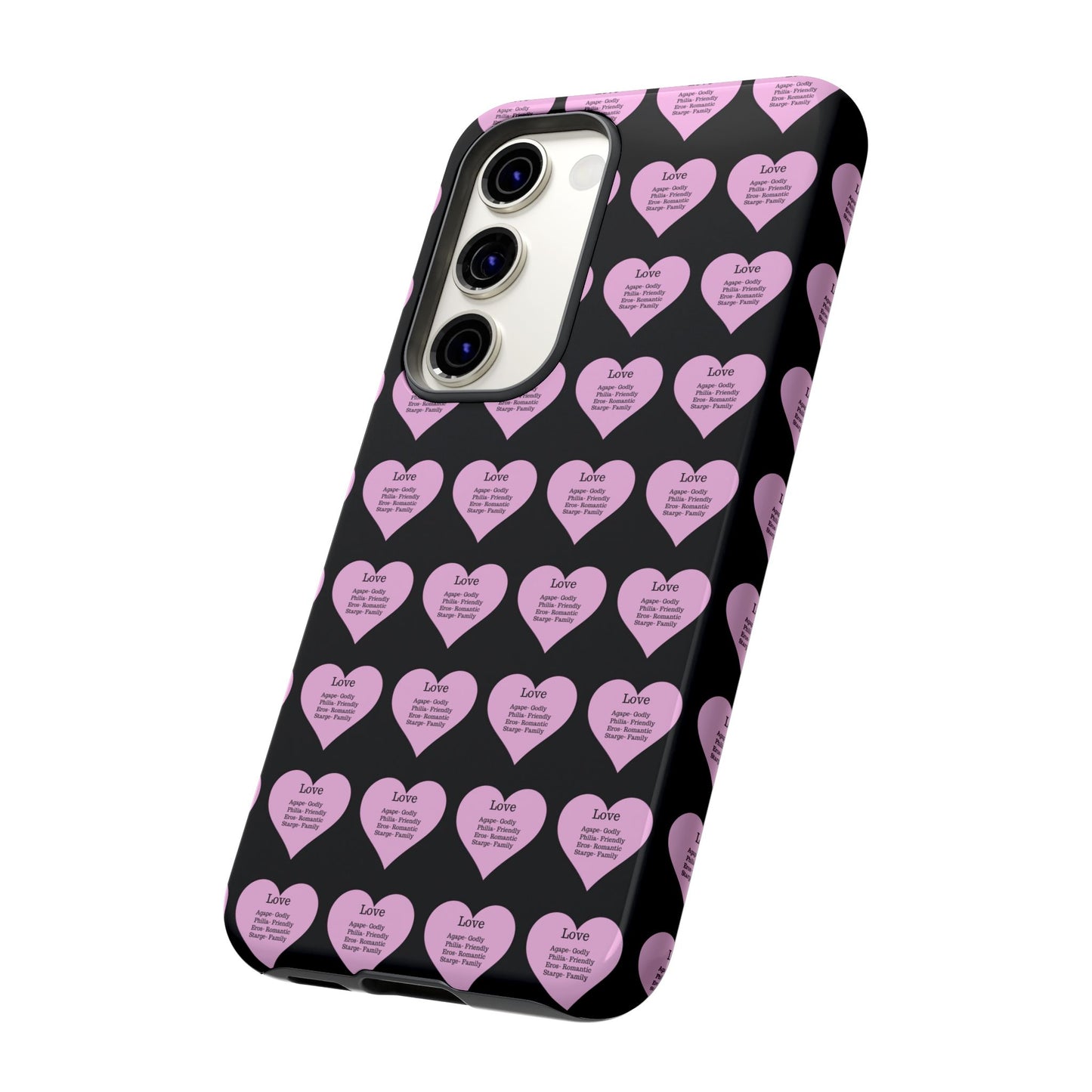 Hearts-A-Flutter Phone Case (Samsung)(Black)