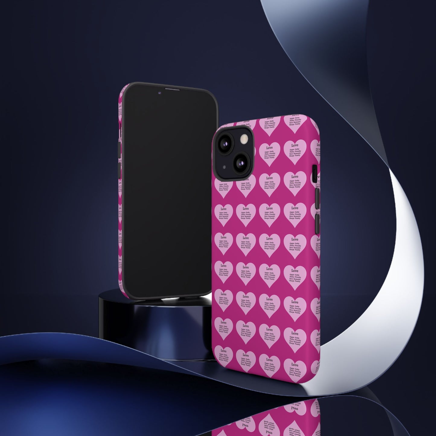 Hearts-A-Flutter Phone Case (iPhone, Google Pixel)(Pink)