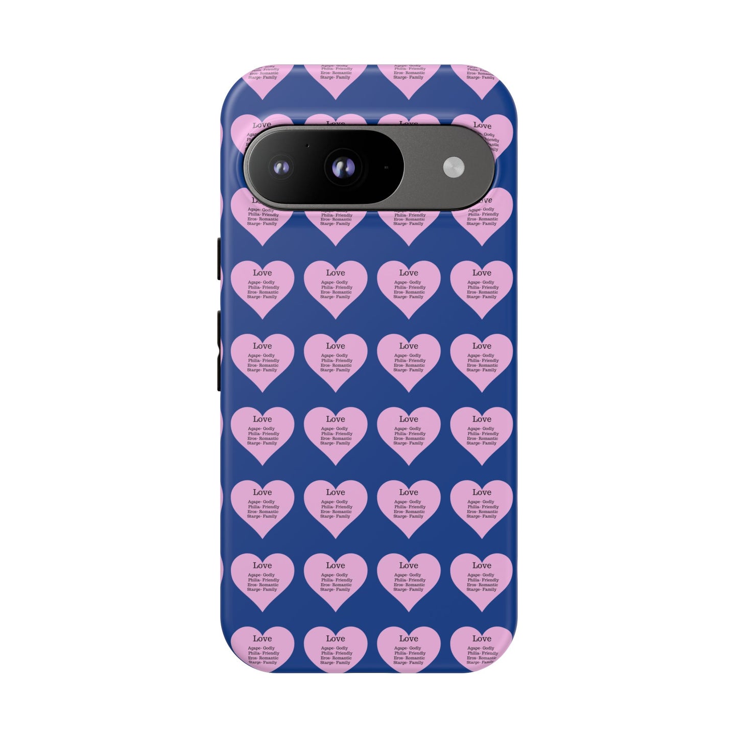 Hearts-A-Flutter Phone Case (iPhone, Google Pixel)(Dark blue)