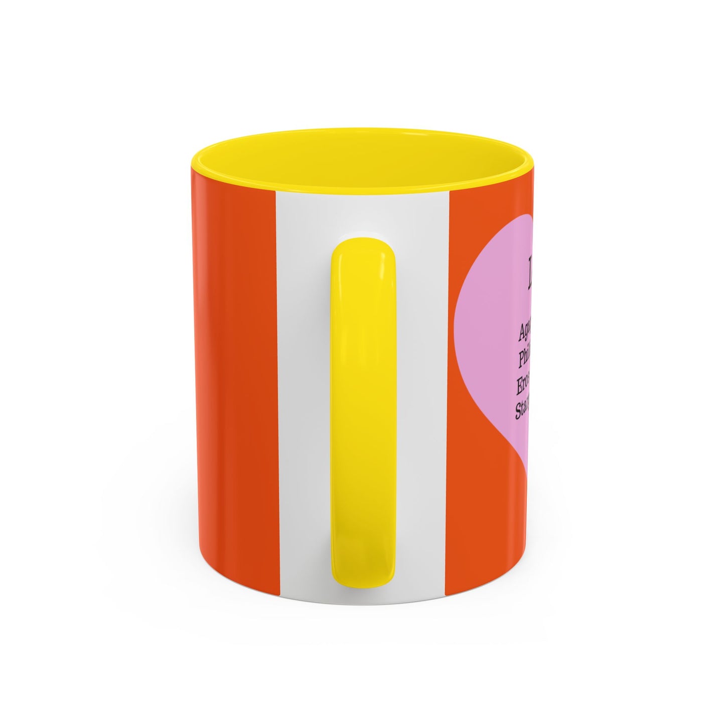 Charming Heart Accent Coffee Mug (Orange)