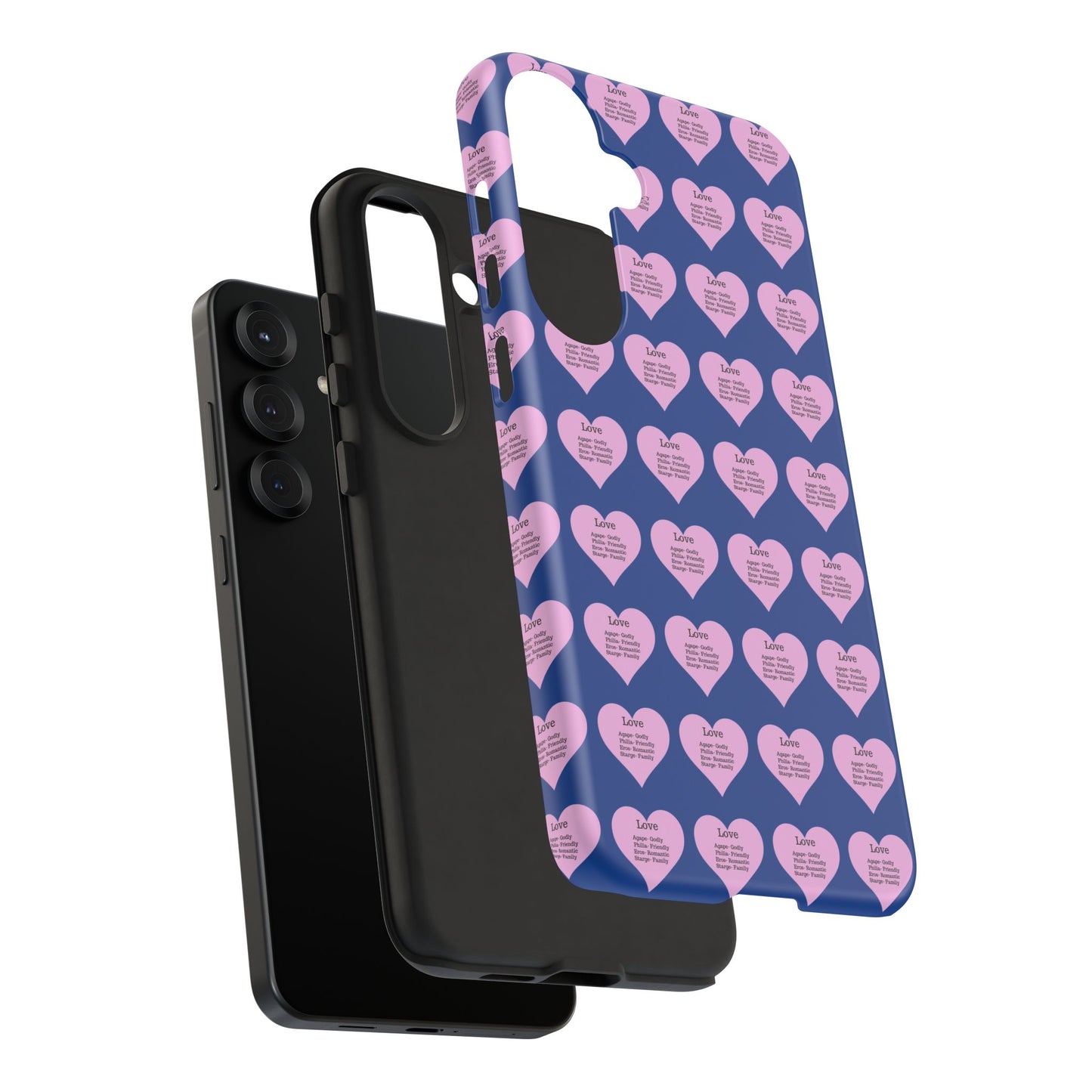 Hearts-A-Flutter Phone Case (Samsung)(Dark blue)