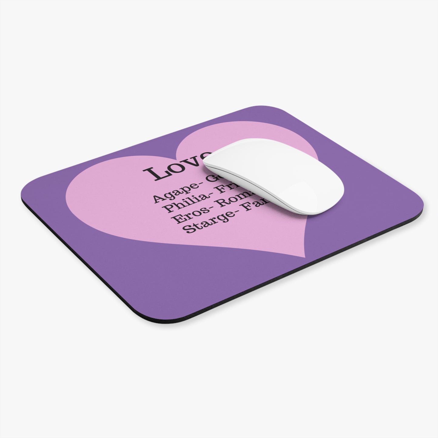 The Four Loves Mouse Pad (Light purple)