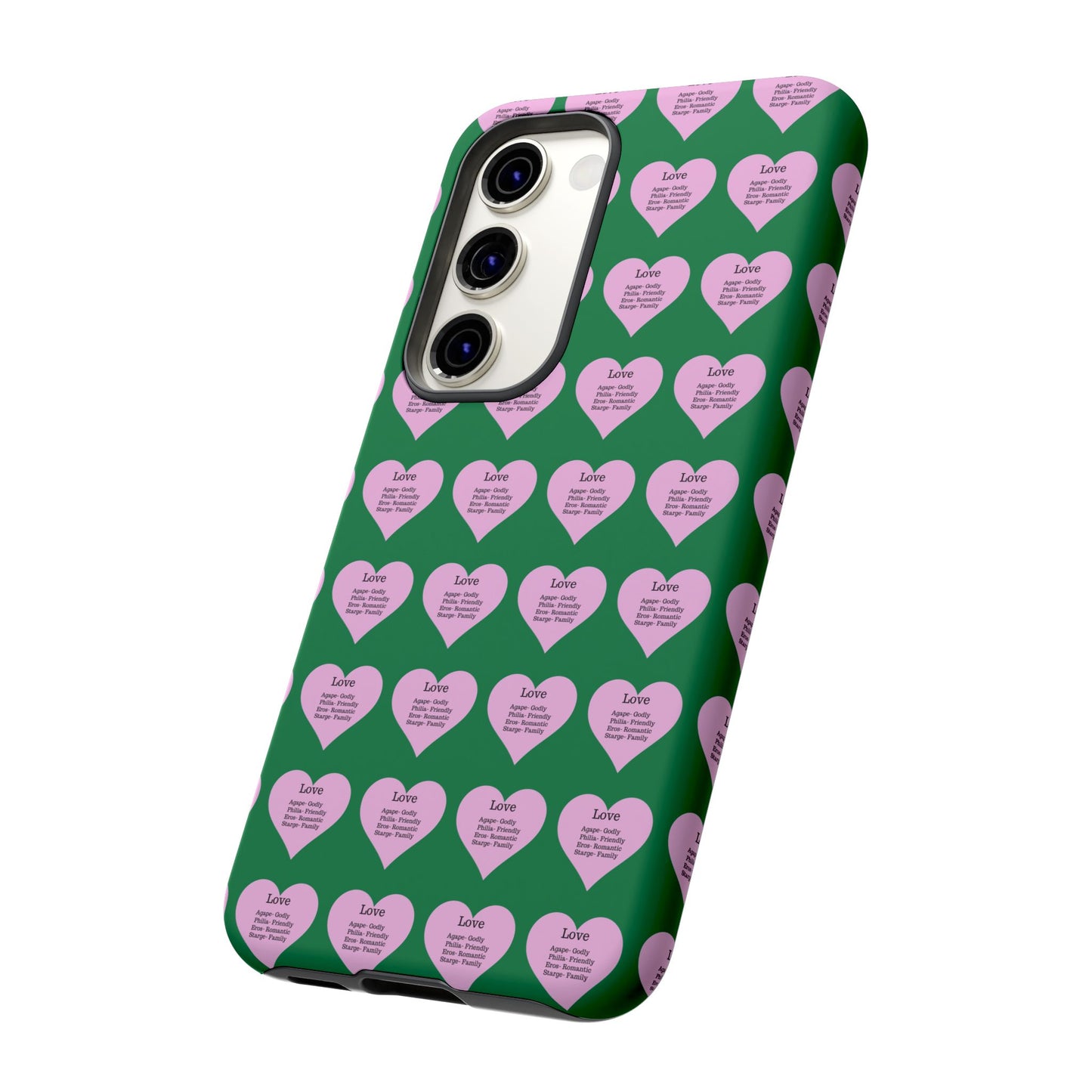 Hearts-A-Flutter Phone Case (Samsung)(Dark green)