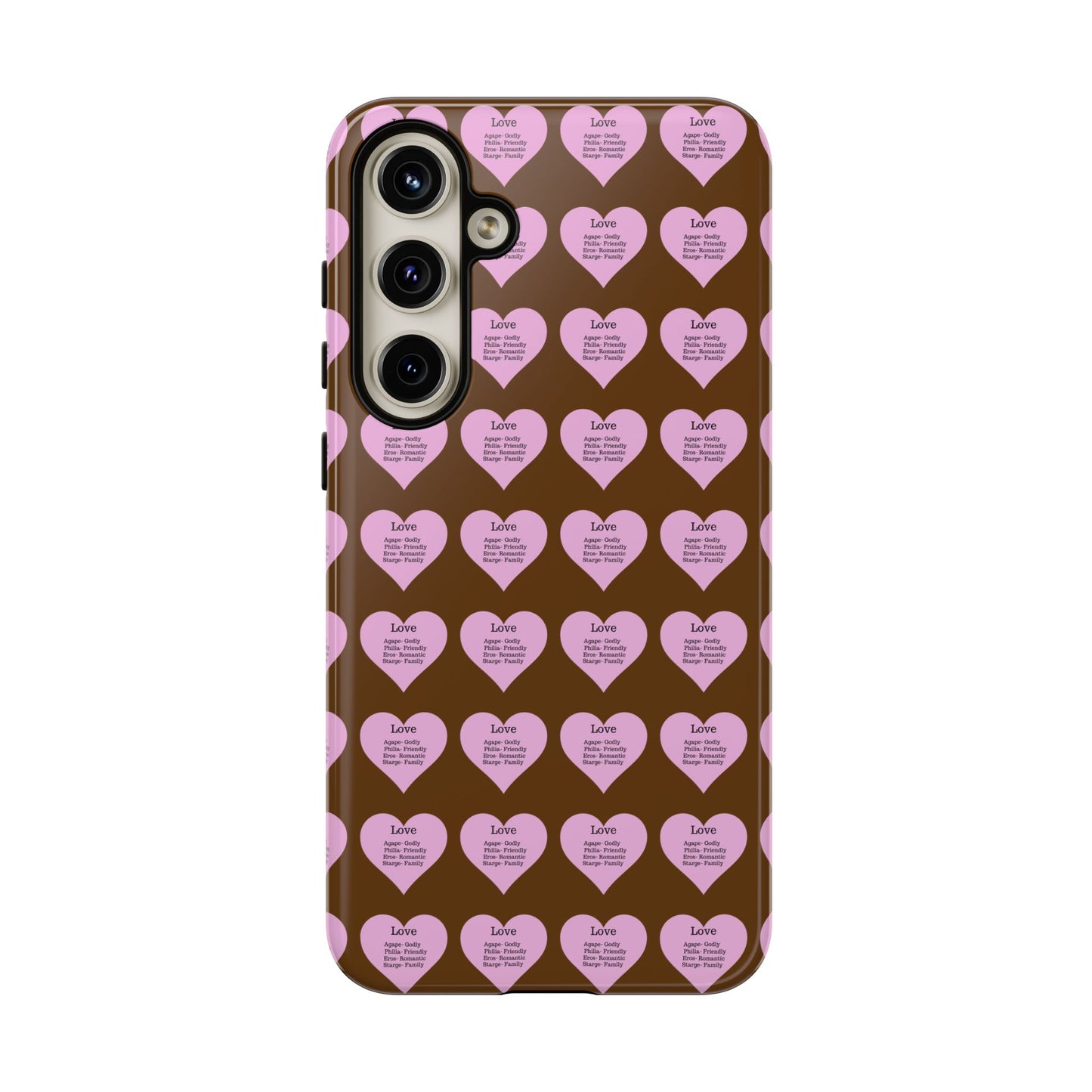 Hearts-A-Flutter Phone Case (Samsung)(Brown)