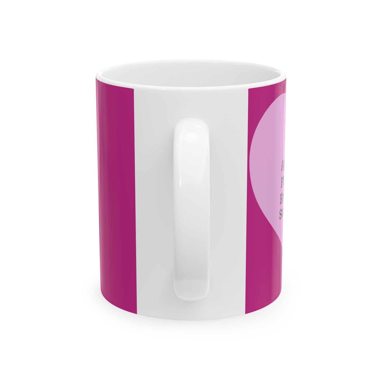 Charming Heart Ceramic Coffee Mug (Pink)