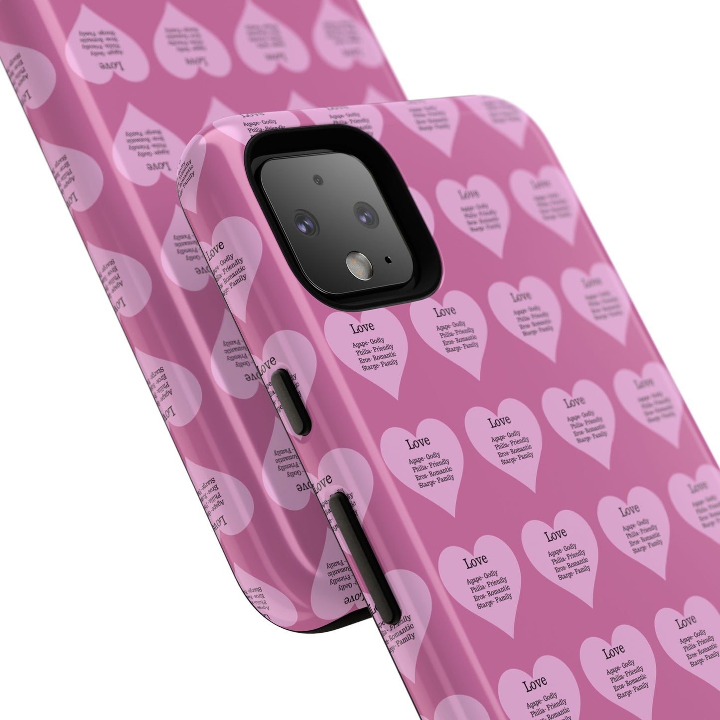 Hearts-A-Flutter Phone Case (iPhone, Google Pixel)(Light pink)