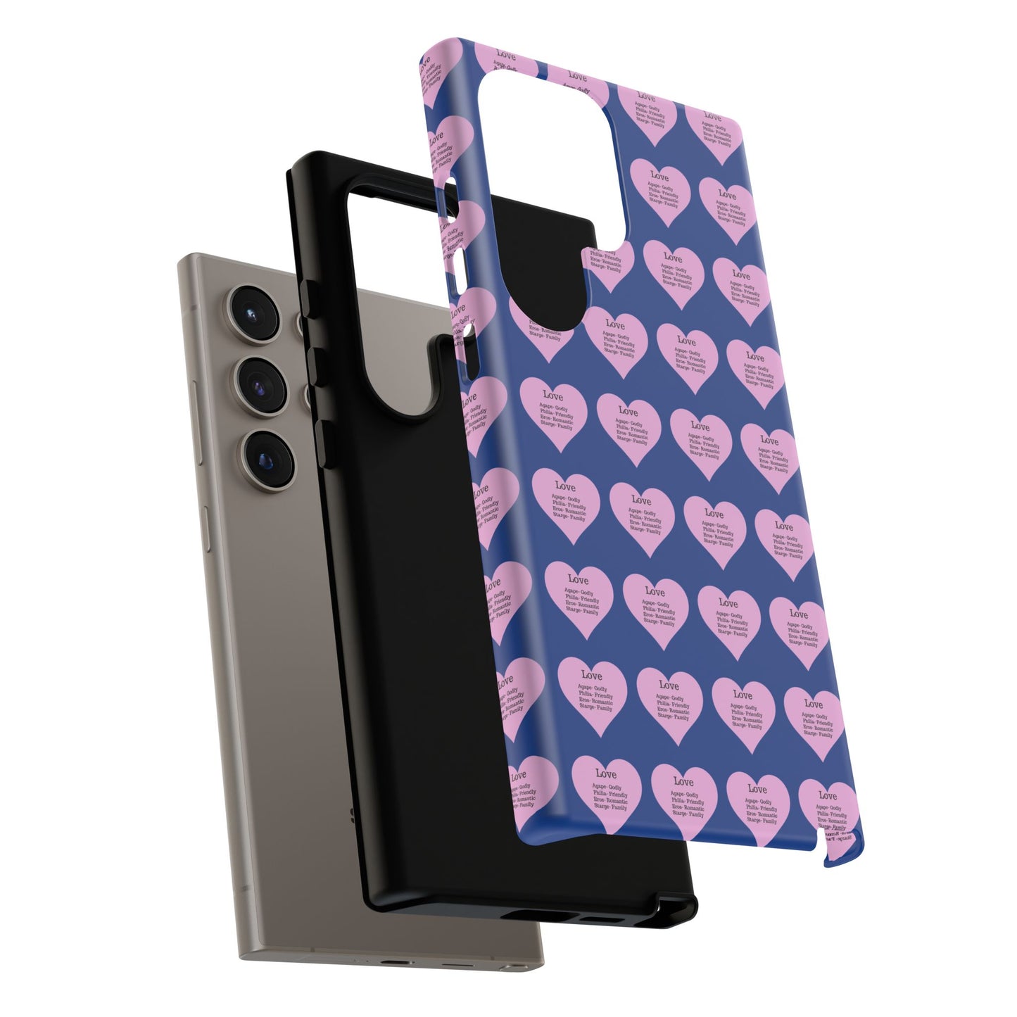 Hearts-A-Flutter Phone Case (Samsung)(Dark blue)