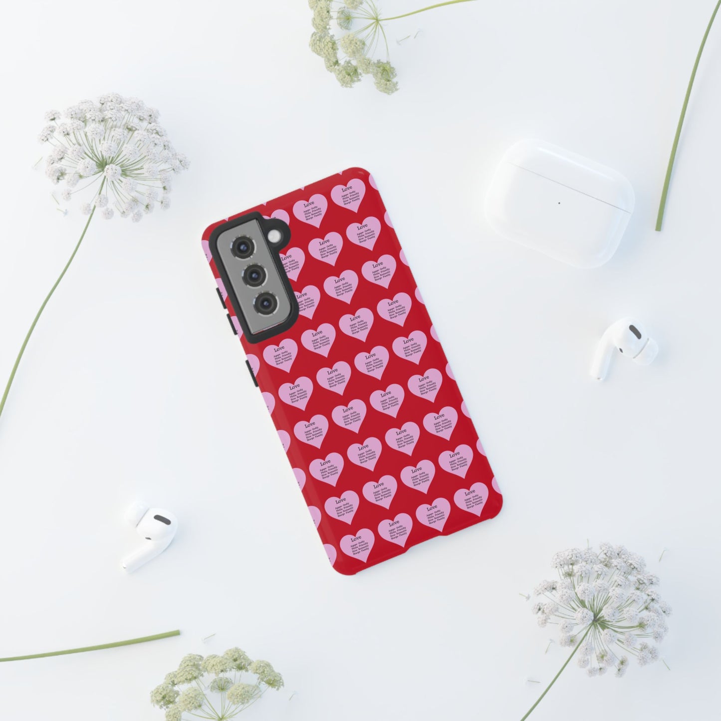 Hearts-A-Flutter Phone Case (Samsung)(Dark red)