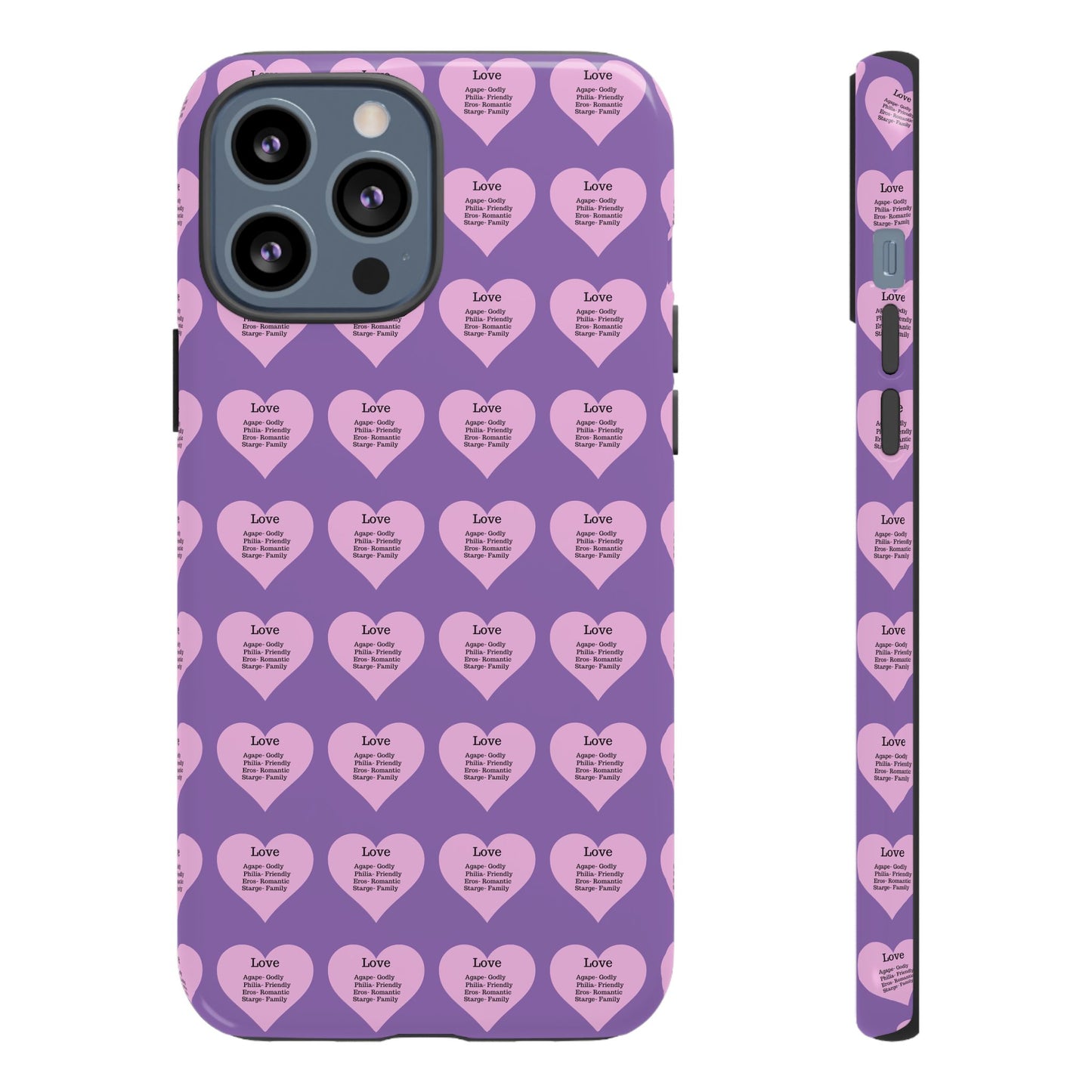 Hearts-A-Flutter Phone Case (iPhone, Google Pixel)(Light purple)