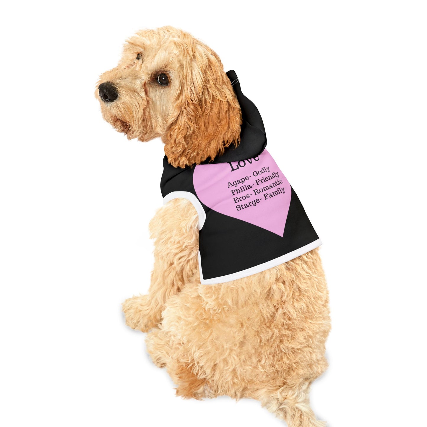 Charming Heart Pet Hoodie (Black)