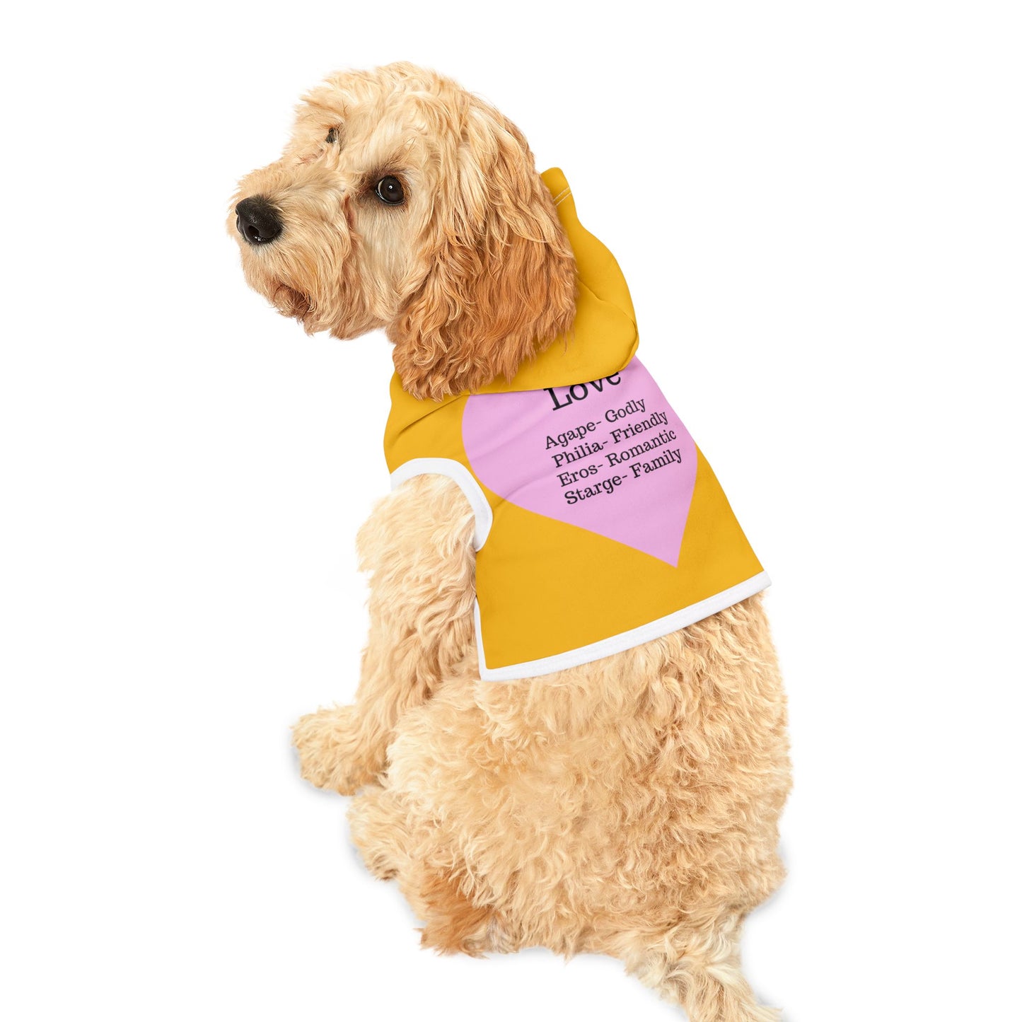 Charming Heart Pet Hoodie (Yellow)