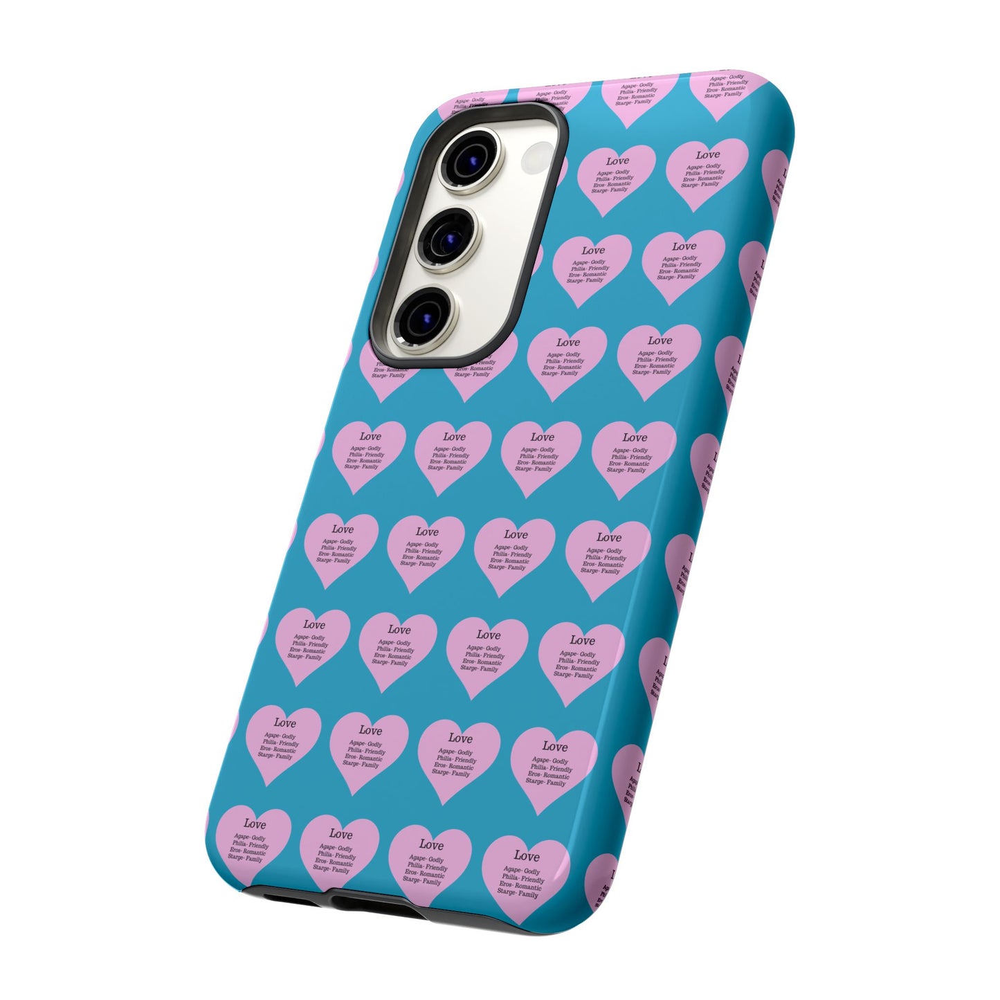 Hearts-A-Flutter Phone Case (Samsung)(Turquoise)