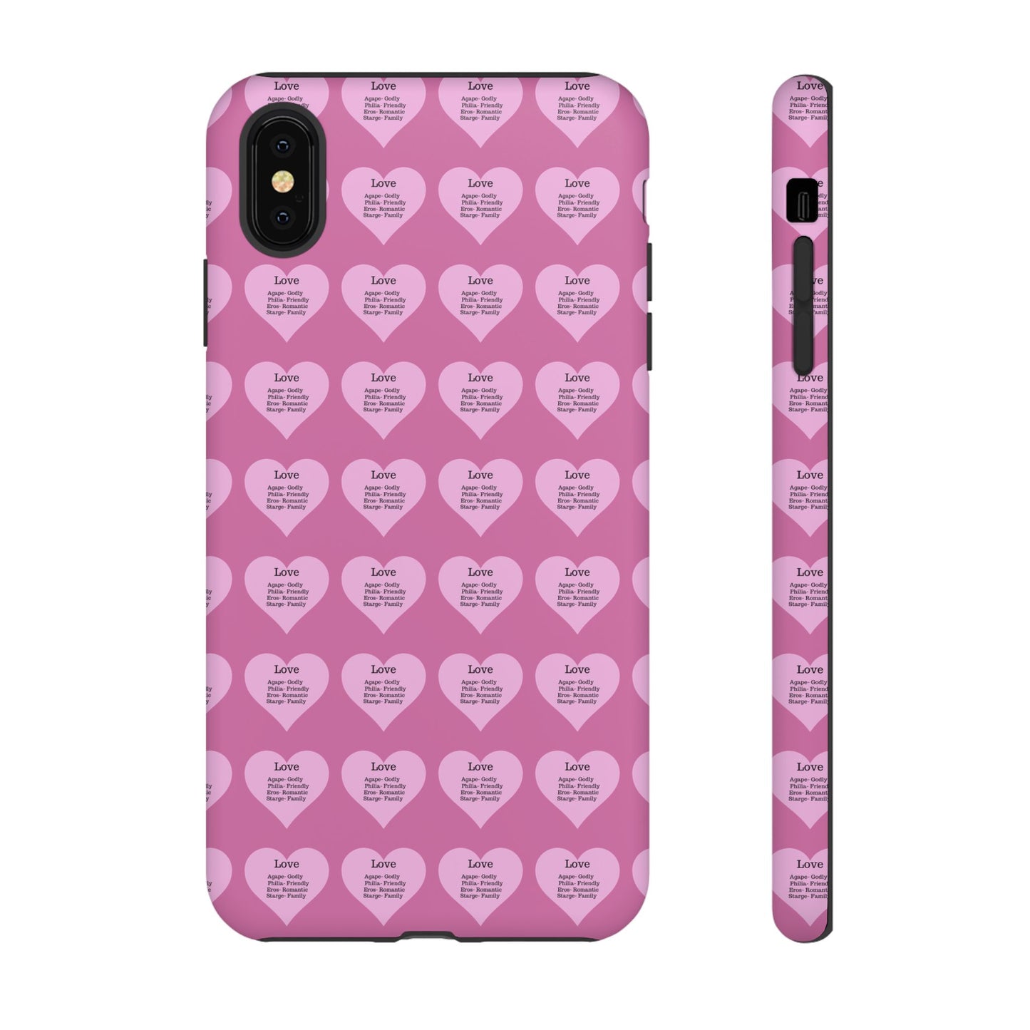 Hearts-A-Flutter Phone Case (iPhone, Google Pixel)(Light pink)